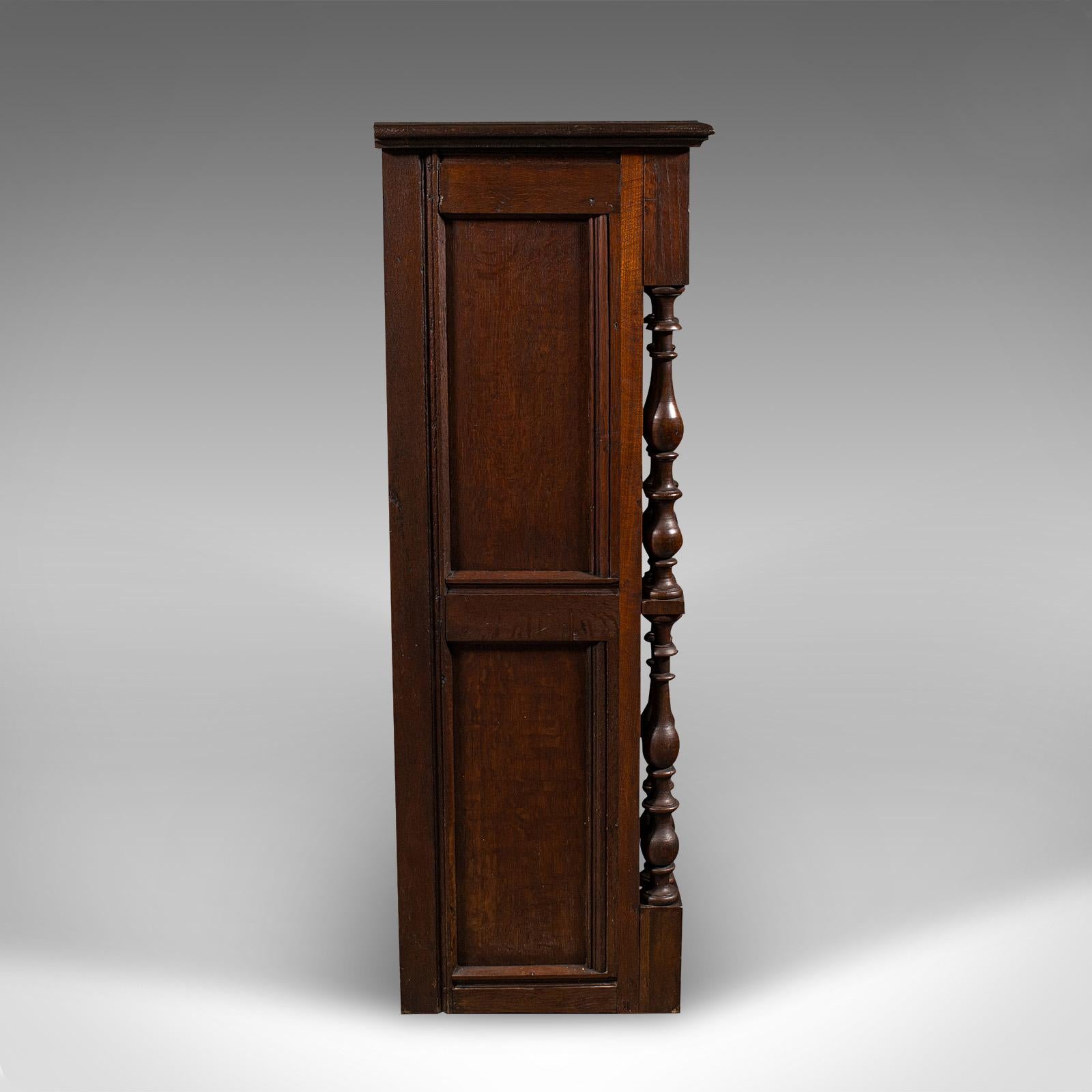 British Large Antique Open Bookcase, Scottish Oak, Gothic Revival, Victorian, Circa 1880 For Sale