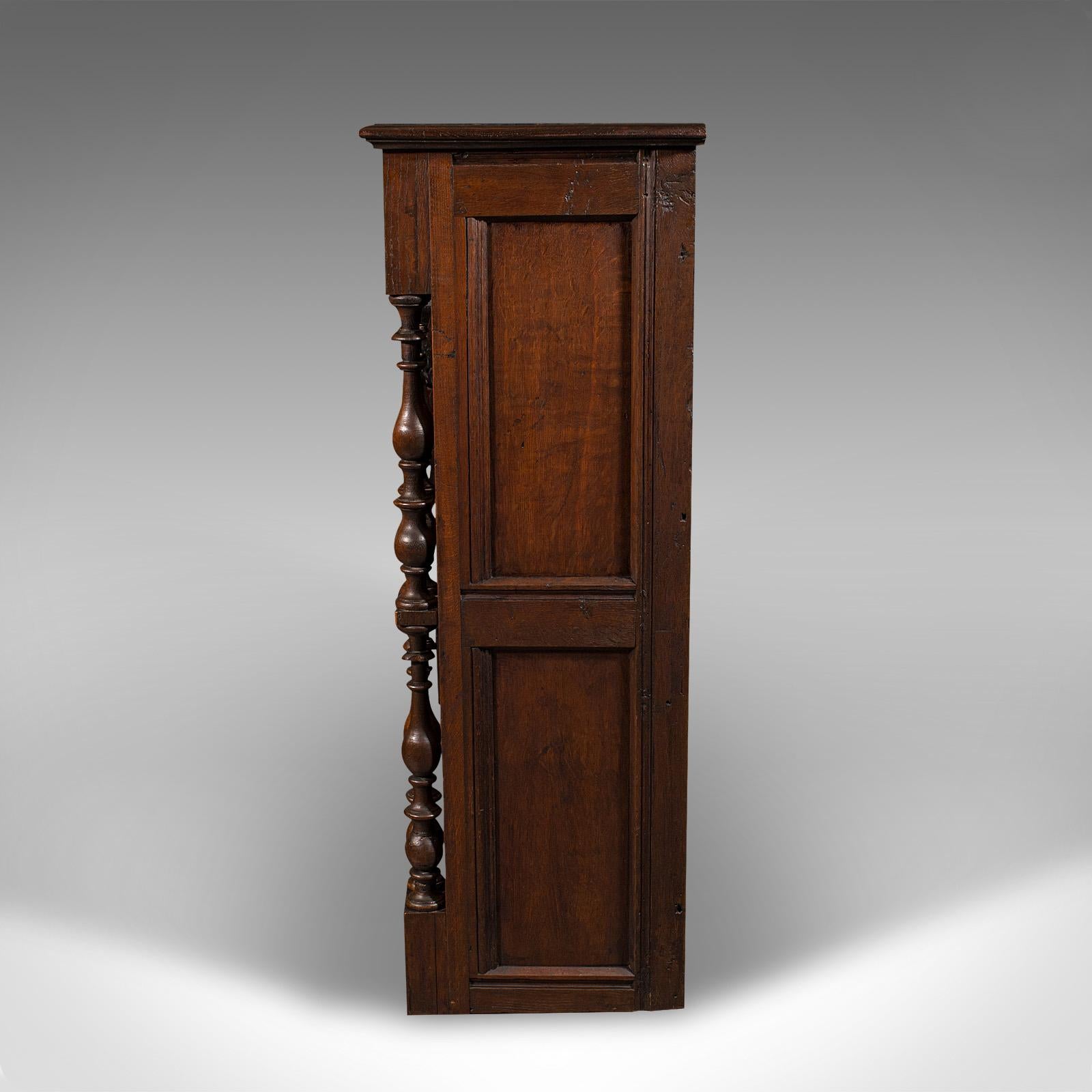 Late 19th Century Large Antique Open Bookcase, Scottish Oak, Gothic Revival, Victorian, Circa 1880 For Sale