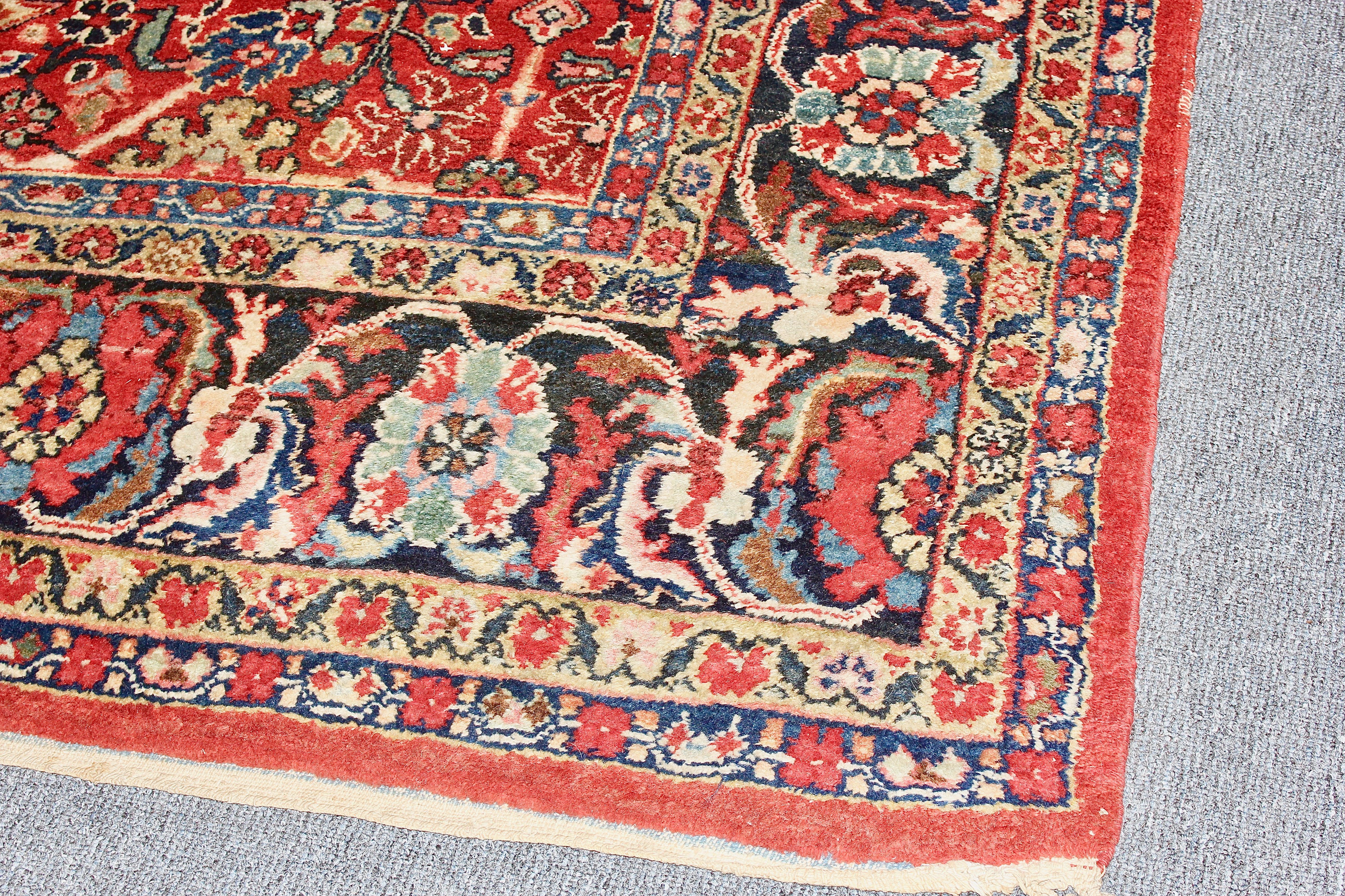 Wool Large Antique Orient Rug, Carpet, Hand Knotted For Sale