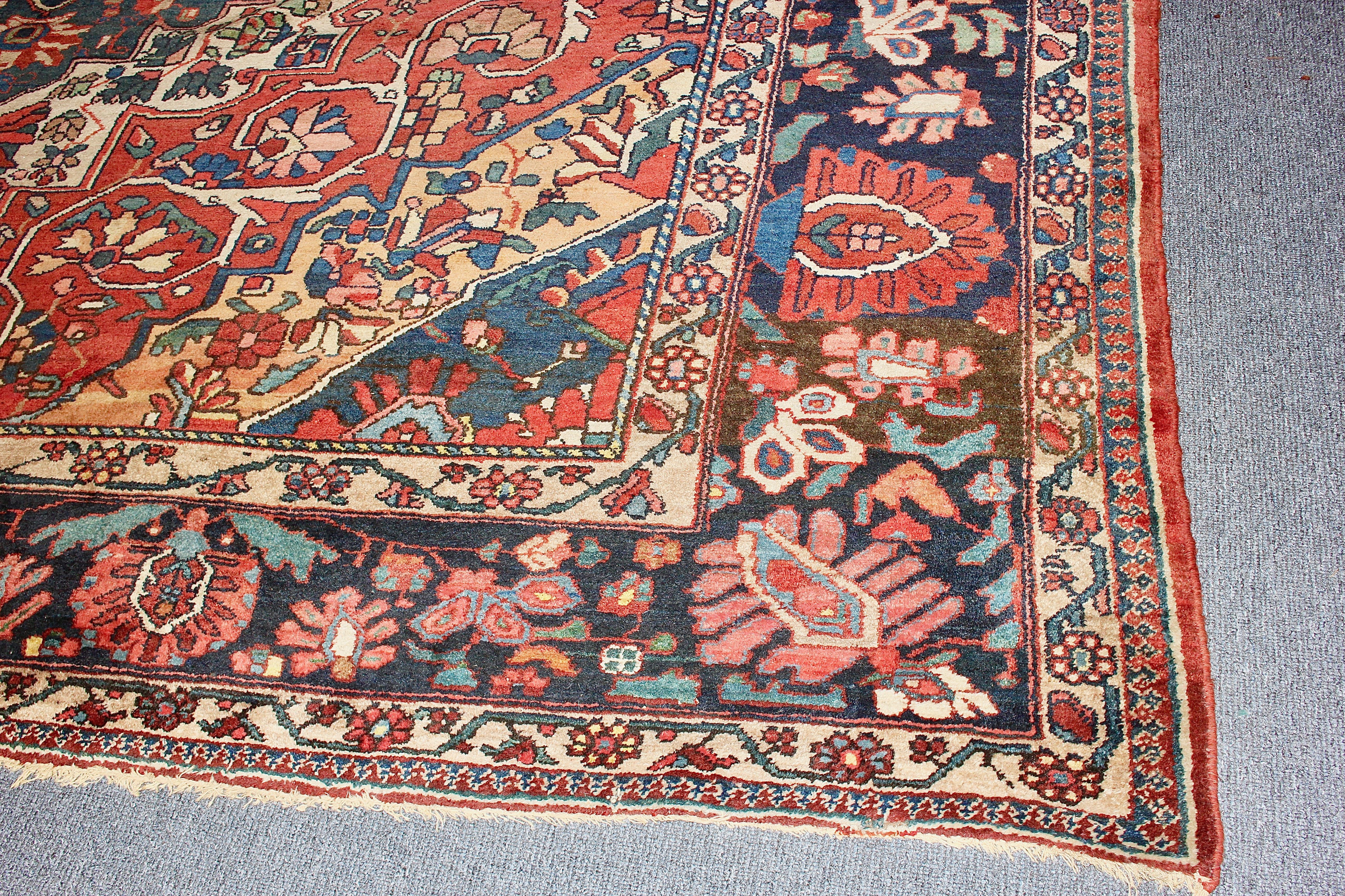 Wool Large Antique Orient Rug, Carpet, Hand Knotted For Sale