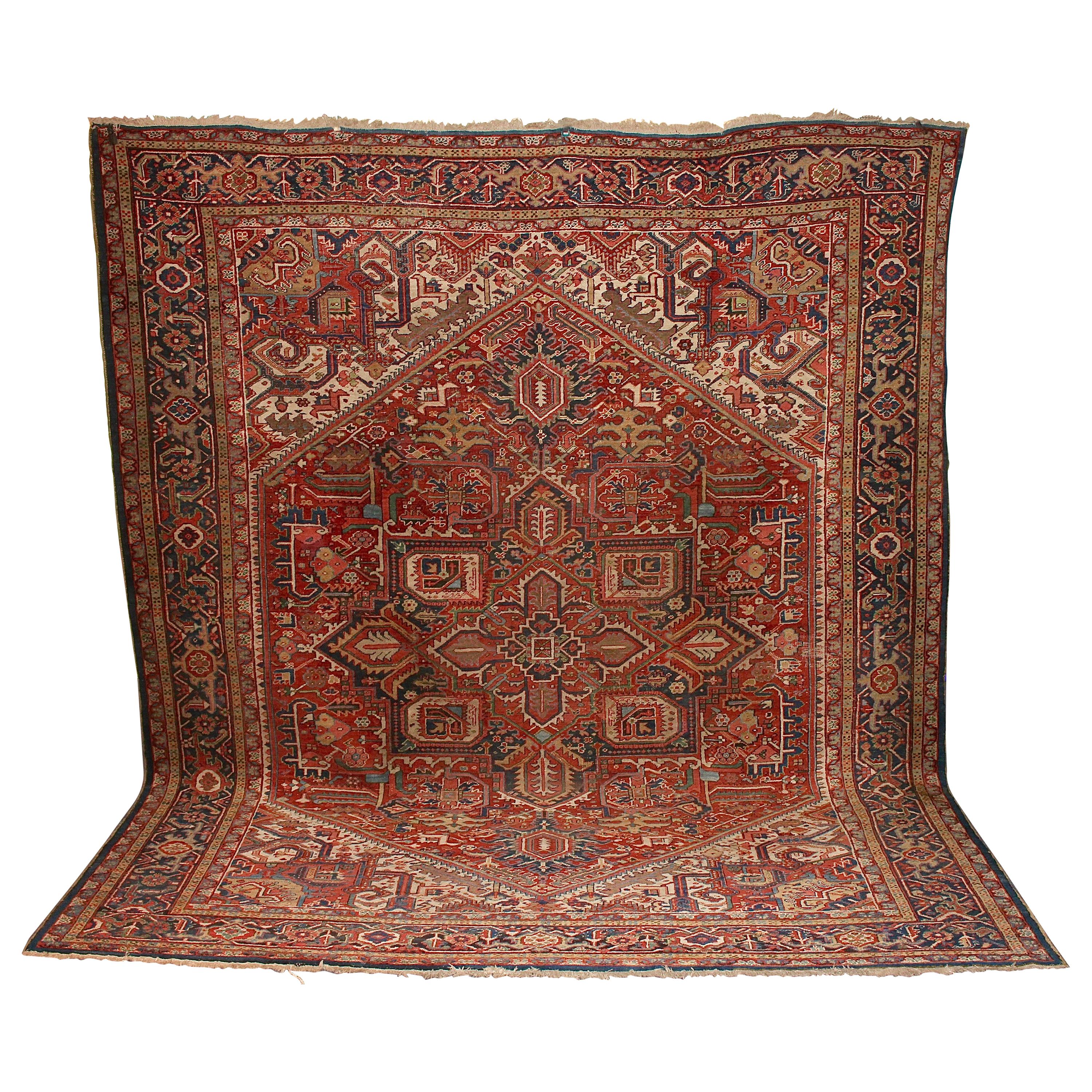 Large Antique Orient Rug, Carpet, Hand Knotted For Sale