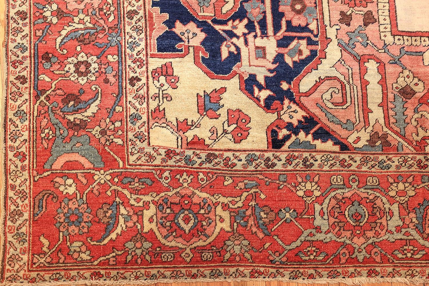 Heriz Serapi Nazmiyal Collection Antique Oriental Persian Serapi Rug. 11 ft x 15 ft 6 in
