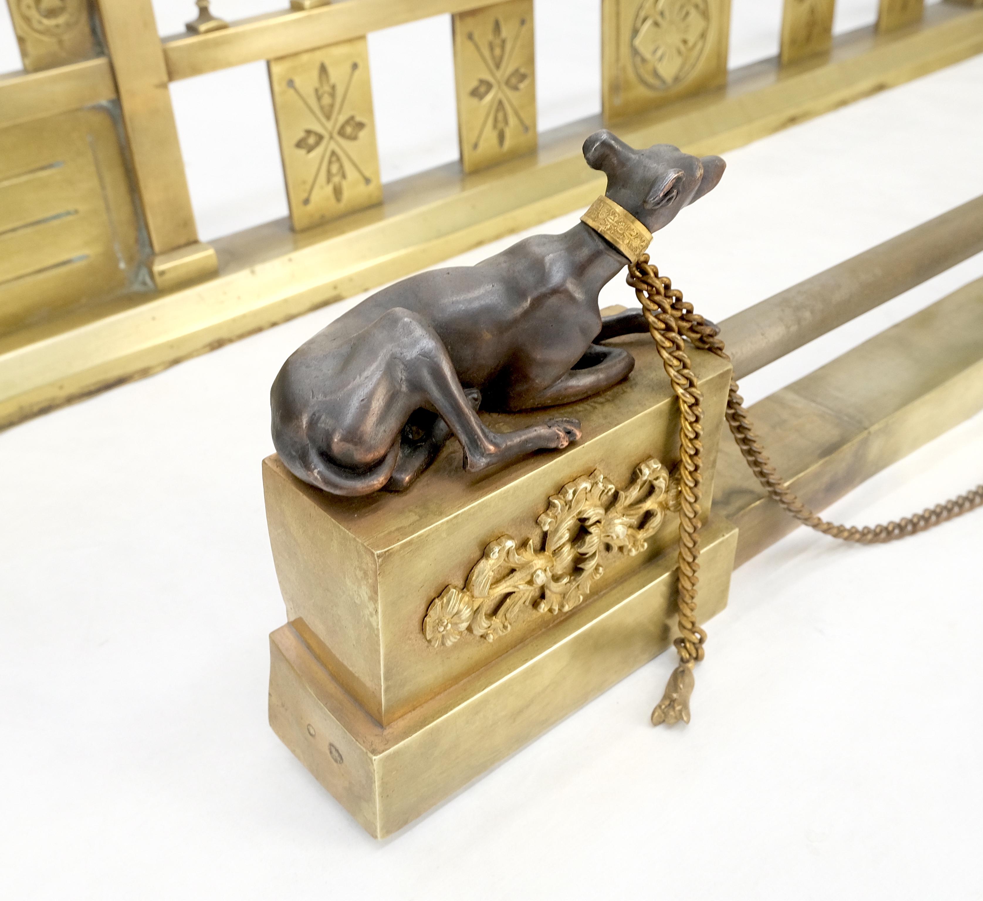 Grand porte-serviettes de cheminée en laiton massif orné c1900s Stunning en vente 2