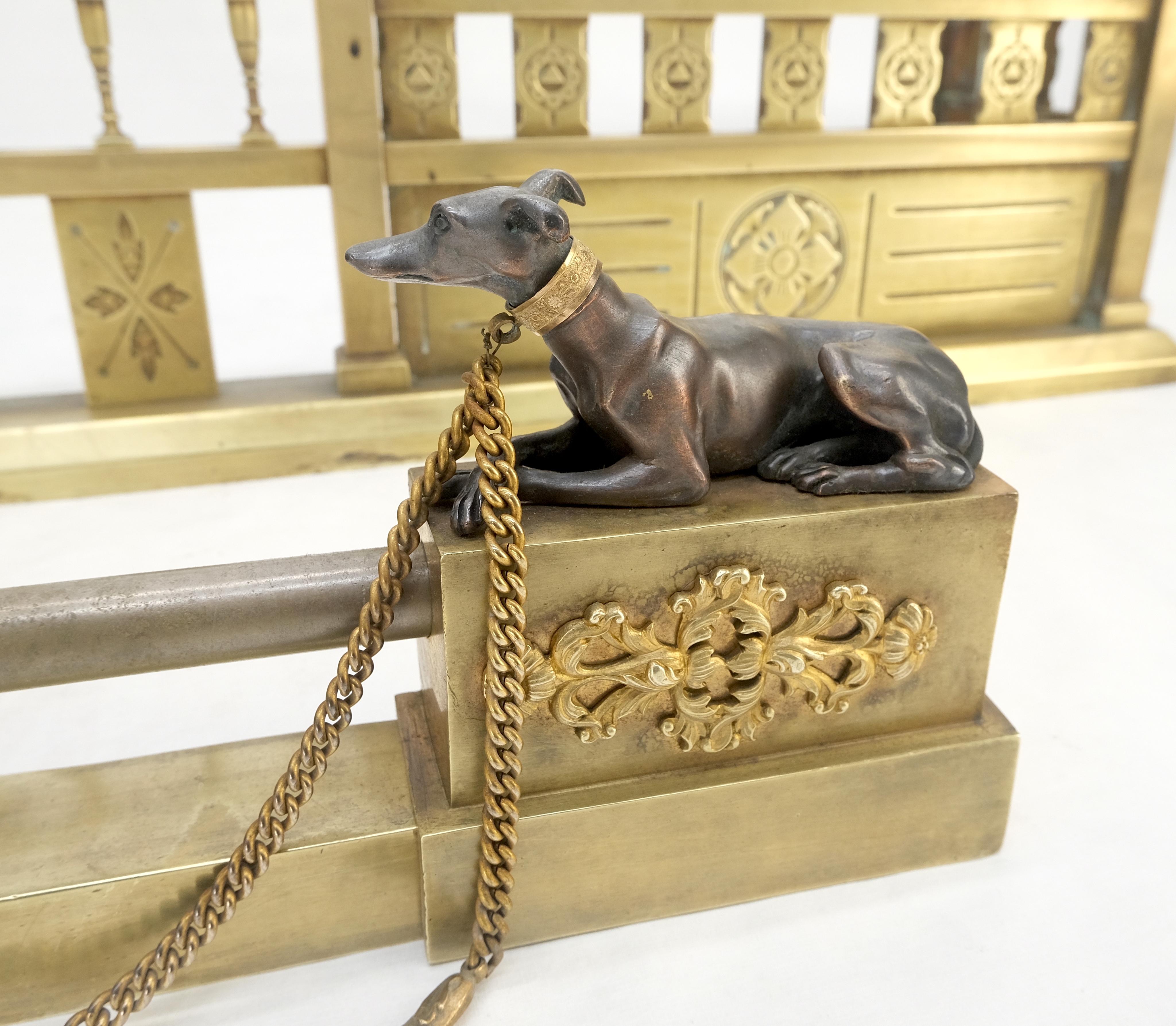 Grand porte-serviettes de cheminée en laiton massif orné c1900s Stunning en vente 5