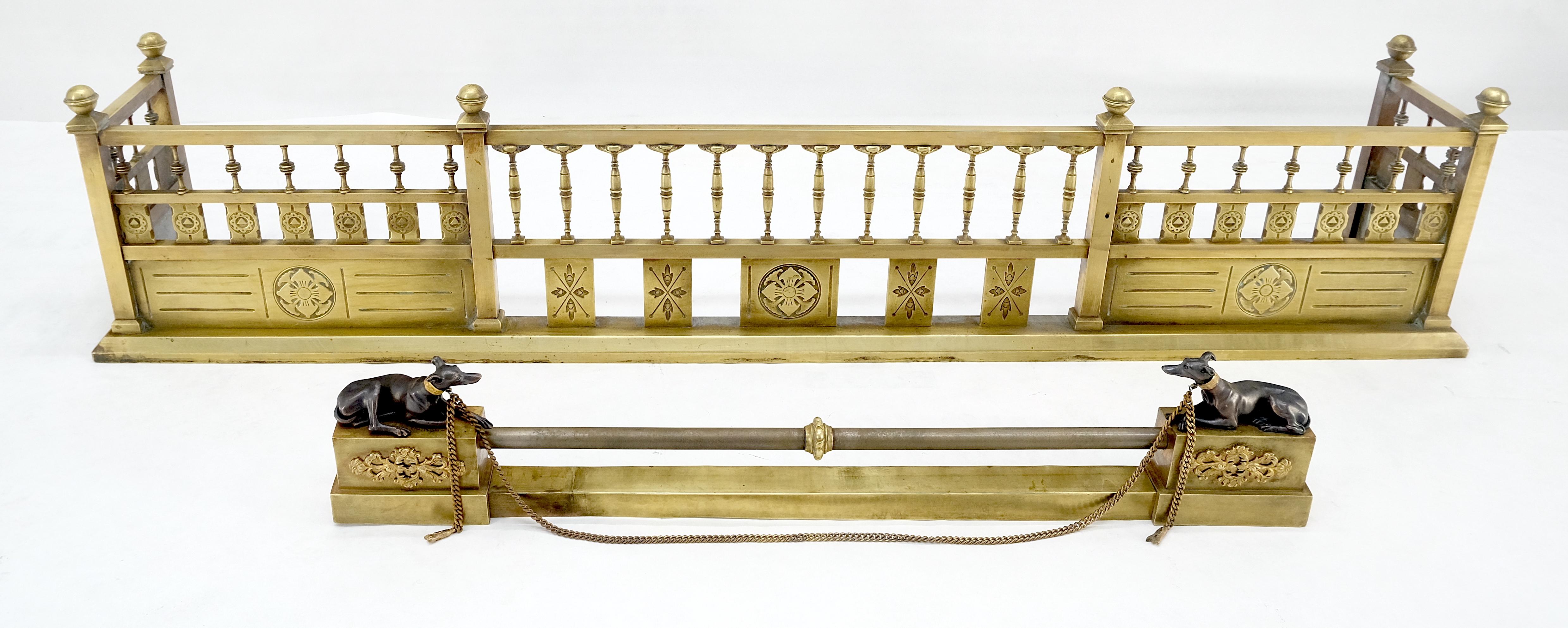 Grand porte-serviettes de cheminée en laiton massif orné c1900s Stunning.
Porte-serviettes : 3x40x8 