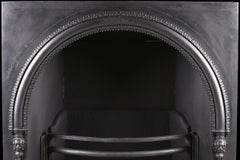 Large Antique Ornate Victorian Arched Fireplace Register Grate