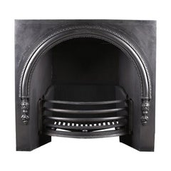 Large Antique Ornate Victorian Arched Fireplace Register Grate