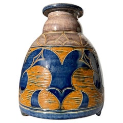 Large Antique Otto Grell Art Deco Ceramic Vase, 1929