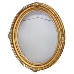 Large Antique Oval Carved Gilt Wood Frame C1880