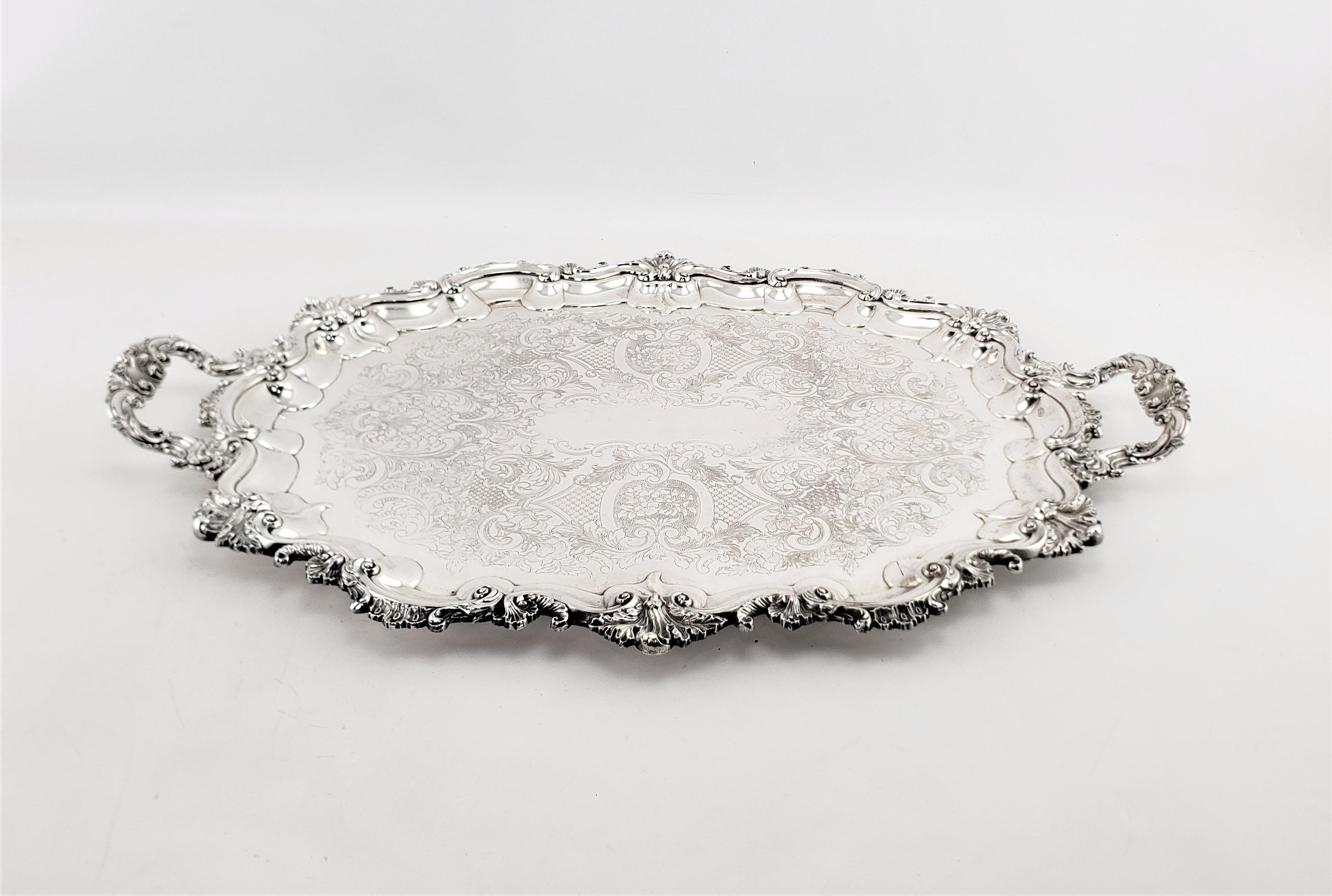 large silver serving tray