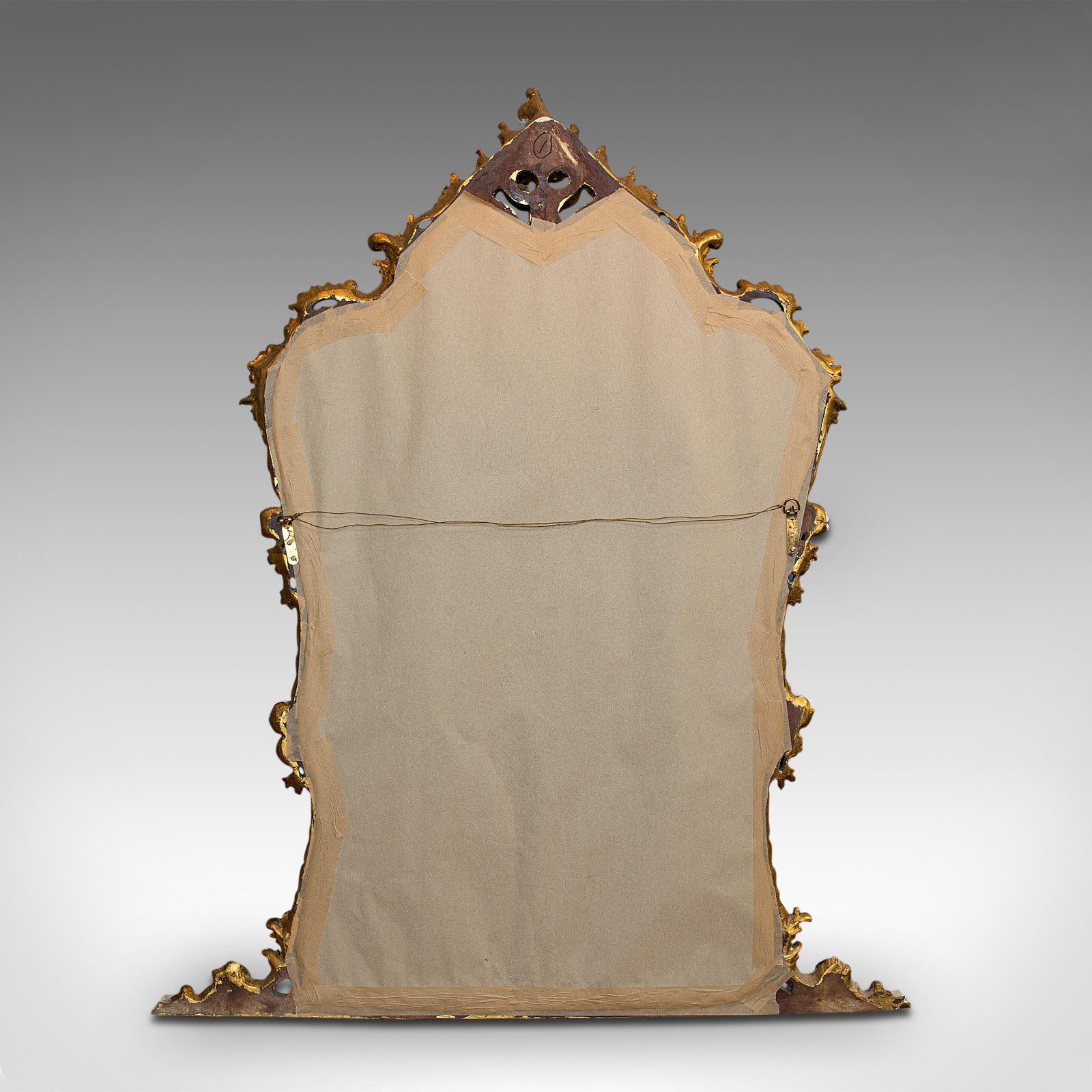 Large Antique Overmantel Mirror, French, Gilt Gesso, Classical, Italianate, 1900 9