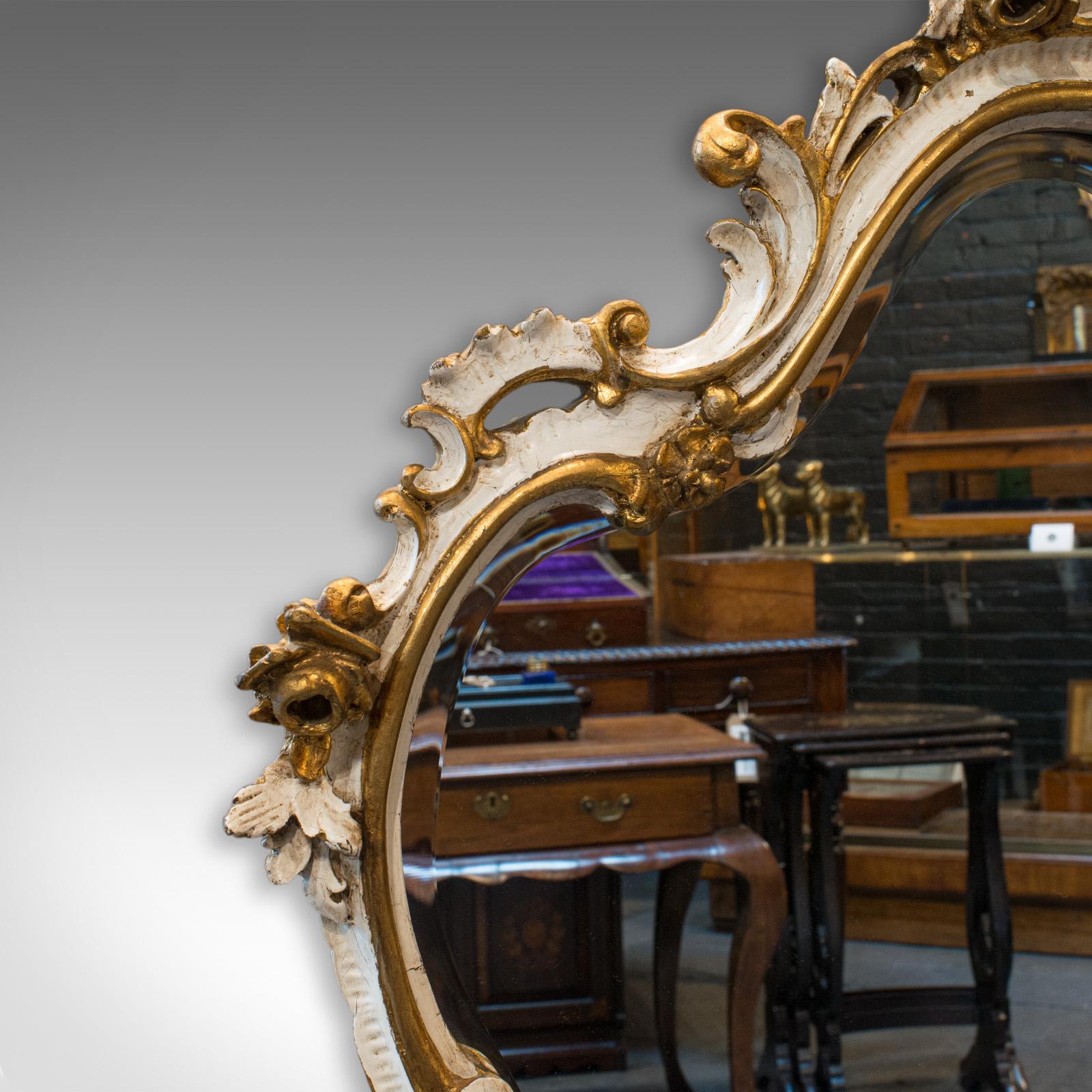 Large Antique Overmantel Mirror, French, Gilt Gesso, Classical, Italianate, 1900 2