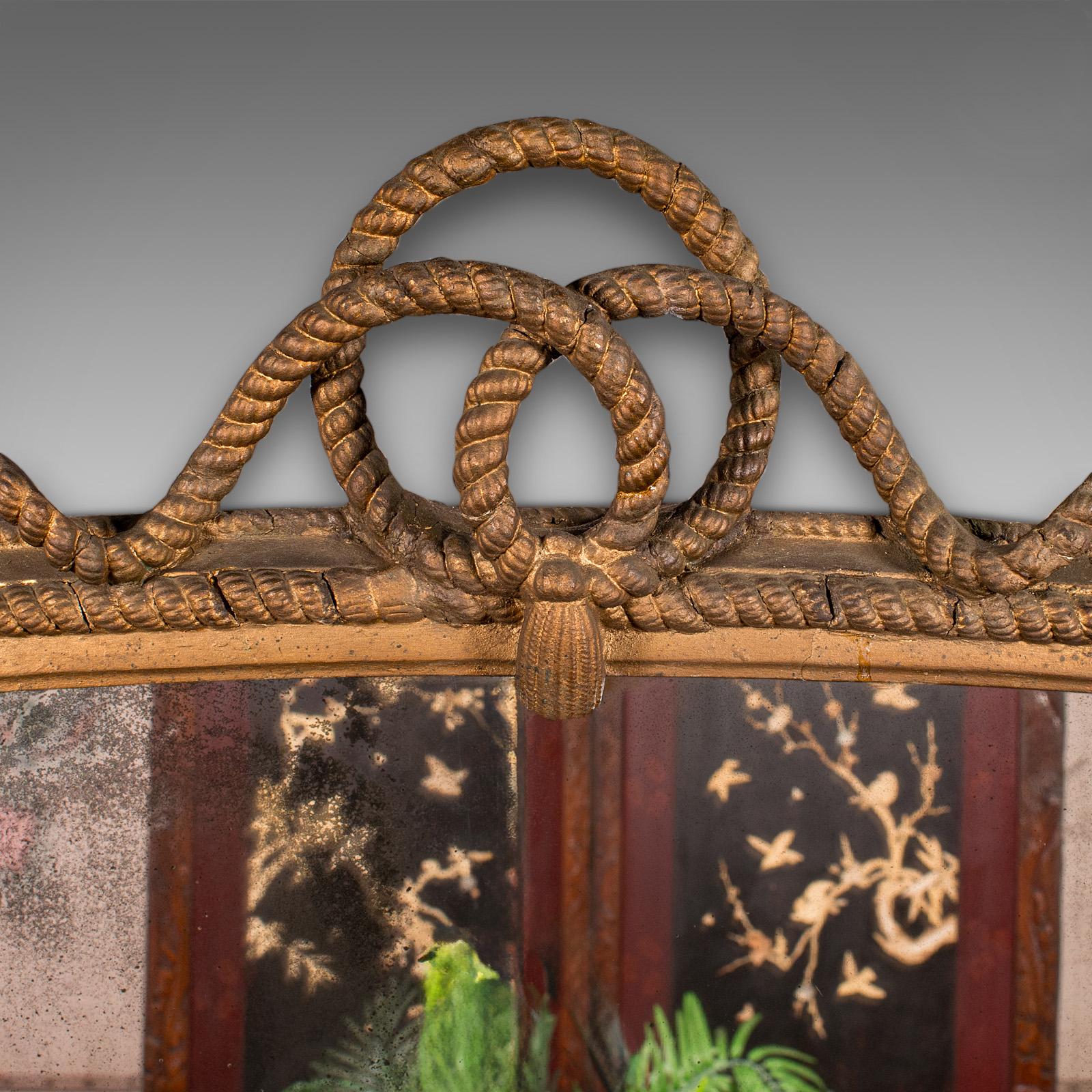 Großer antiker Overmantle-Spiegel, englisch, Giltwood, nautischer Geschmack, viktorianisch im Zustand „Gut“ im Angebot in Hele, Devon, GB