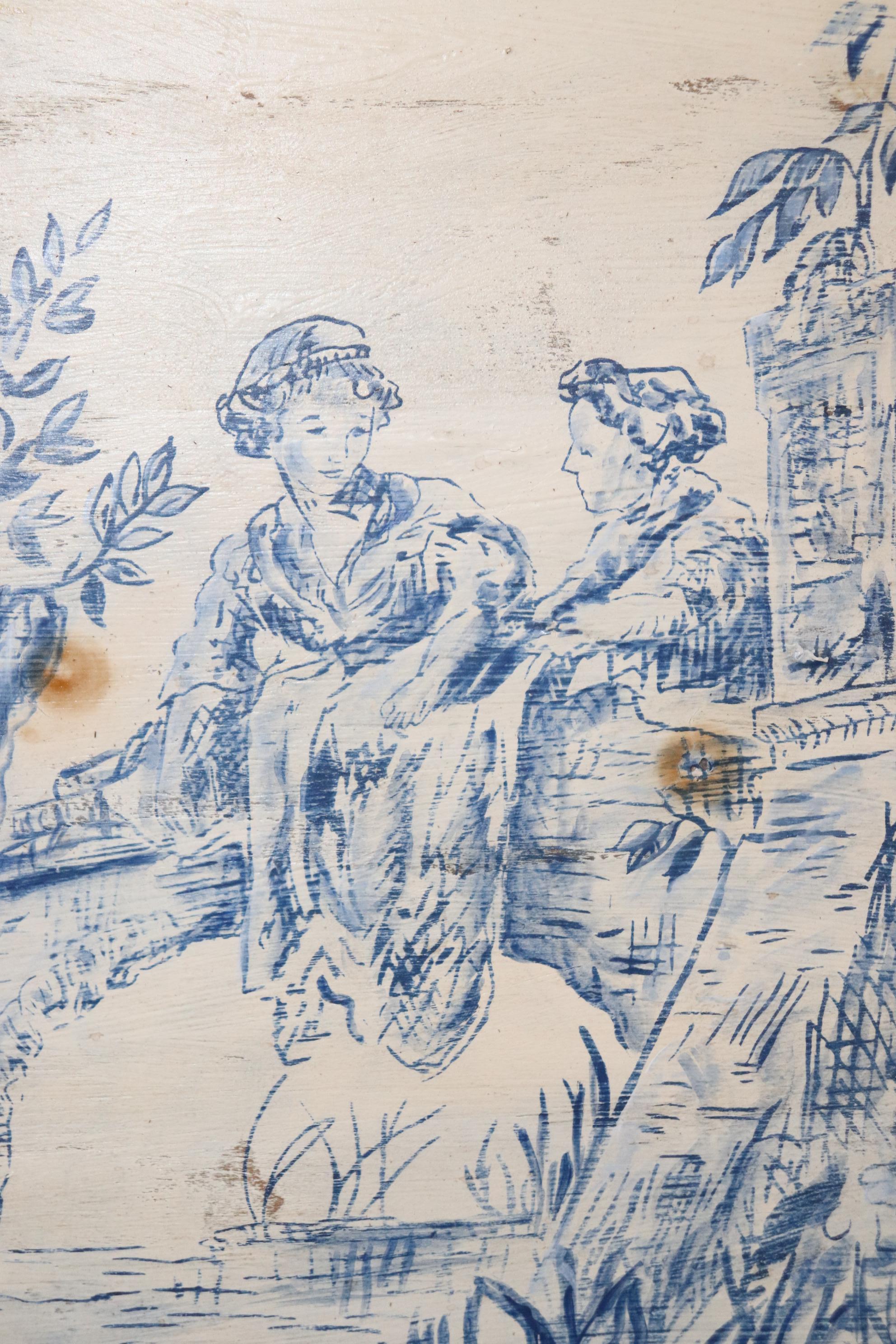 Großer antiker, verzierter Habersham-Pflanzgefäß-Wandspiegel im Angebot 1