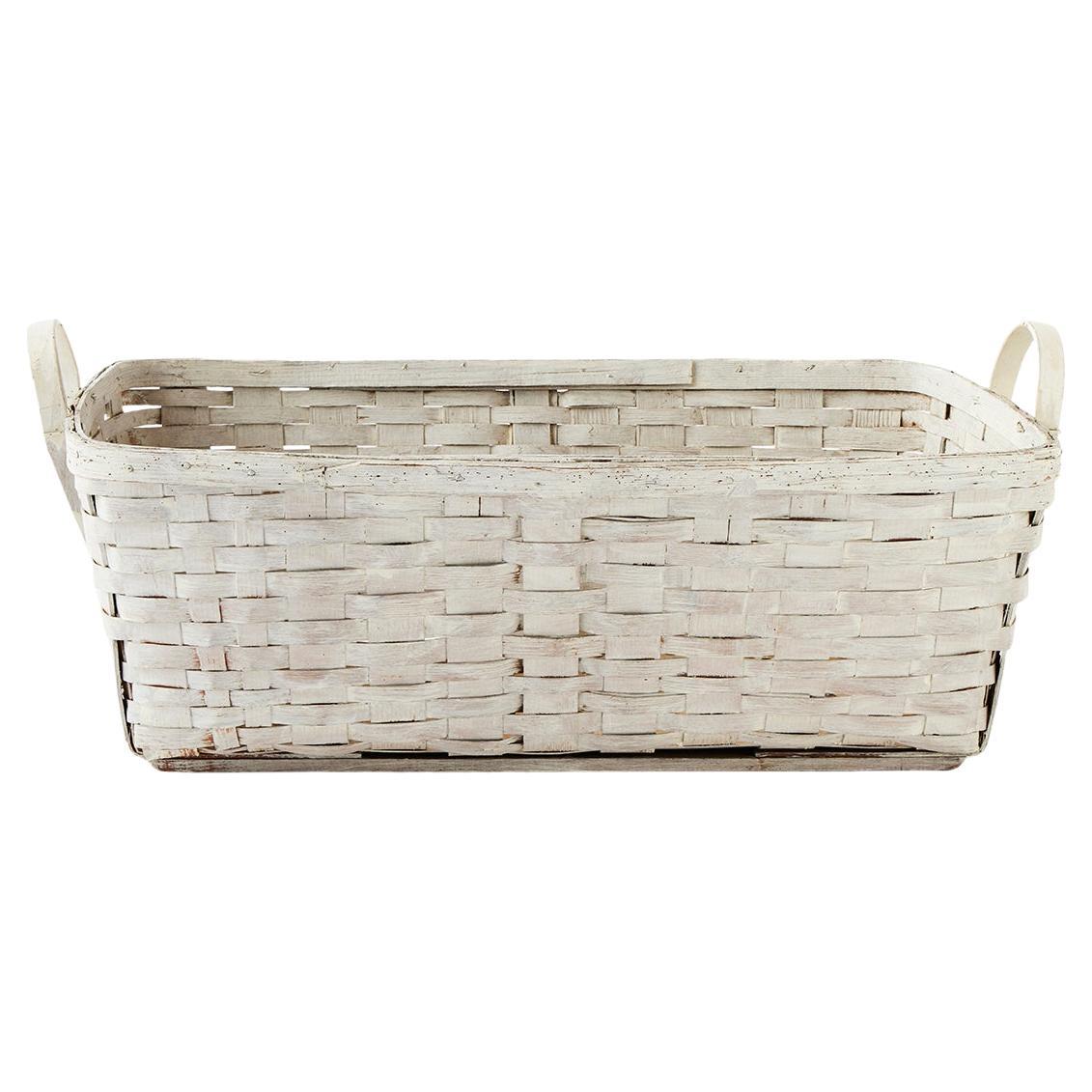 Cesta grande pintada antigua en venta