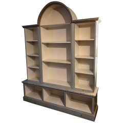 Large Retro Farmhouse Style Wooden Bookcase