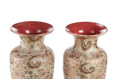 Large Antique Pair of Doulton Slaters Patent Baluster Vases