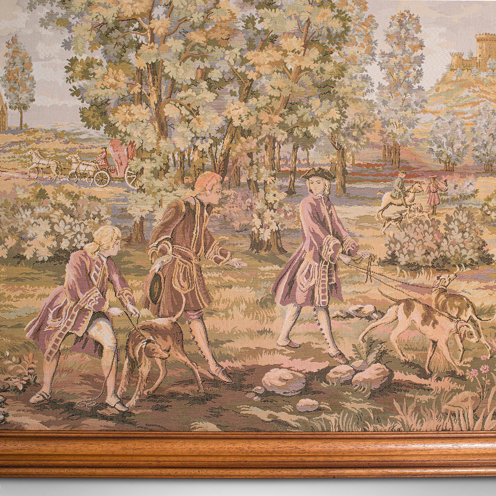 Large Antique Panoramic Tapestry, French, Needlepoint, Decorative Panel, c.1910 In Good Condition In Hele, Devon, GB