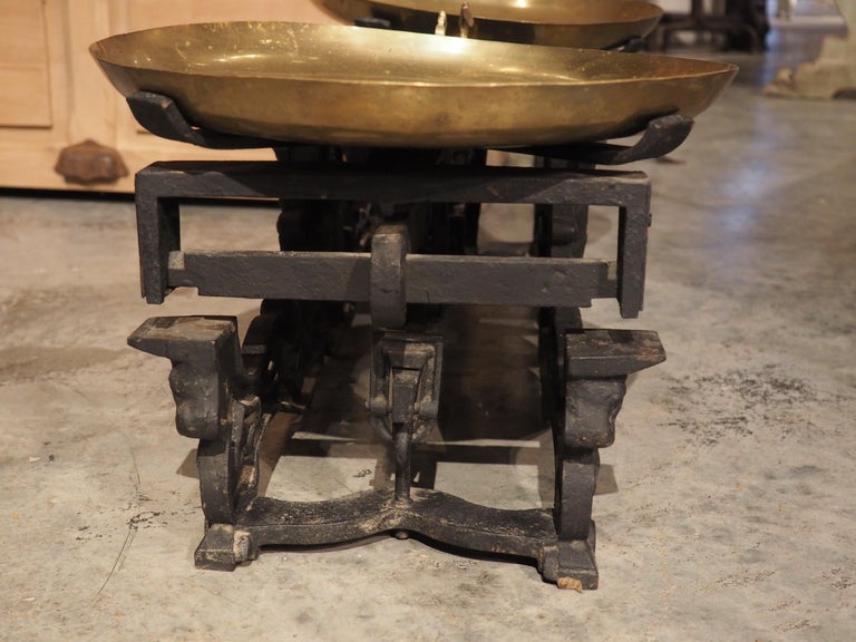 Large Antique Parisian Cast Iron and Brass Scale, circa 1885 For Sale ...