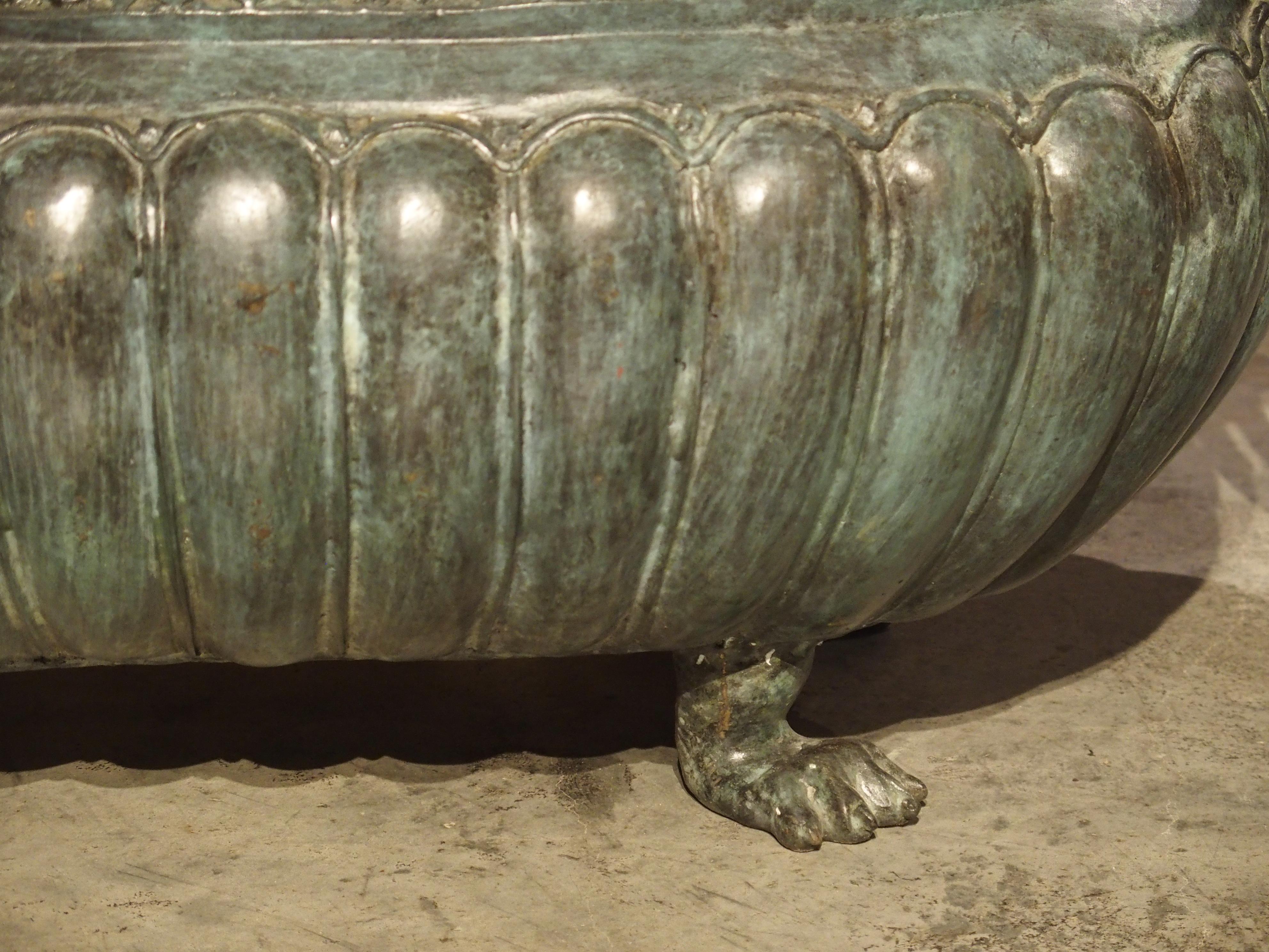 Italian Large Antique Patinated Bronze Jardiniere from Italy, circa 1890