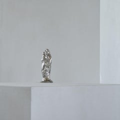 Large Antique Patinated Mercury Glass Madonna with Child