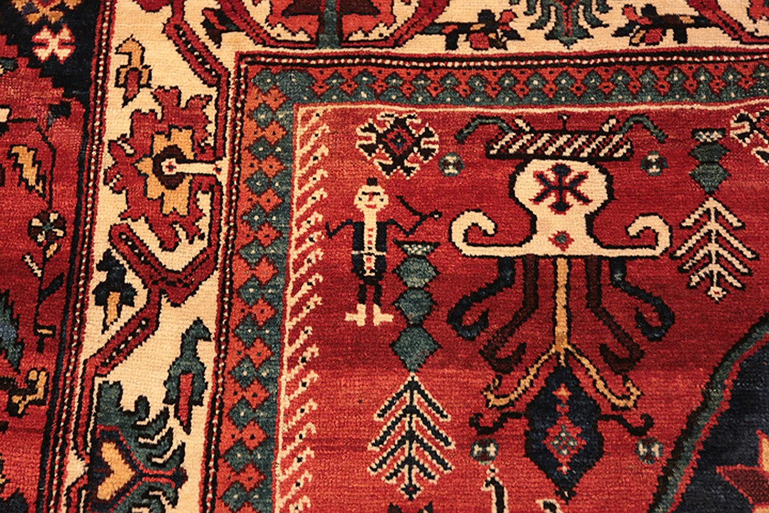 Wool Antique Persian Bakhtiari Rug. 11 ft 6 in x 16 ft 2 in For Sale