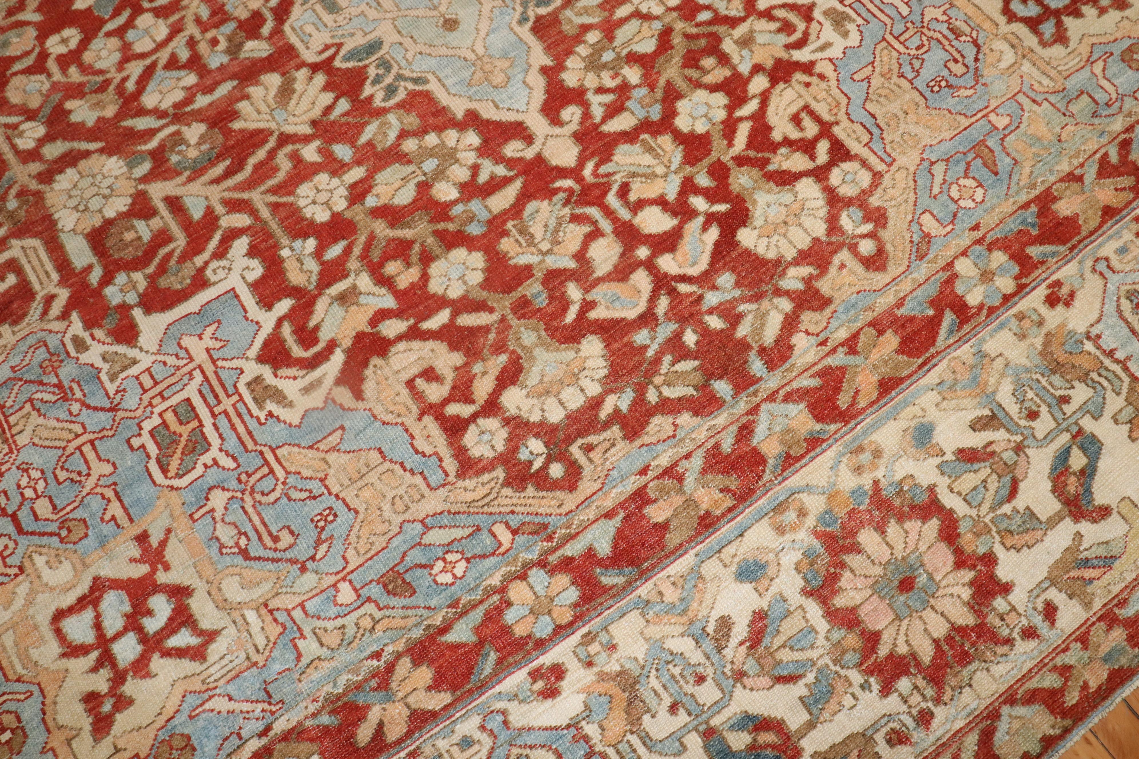Hand-Knotted Large Antique Persian Bakhtiari Rug For Sale
