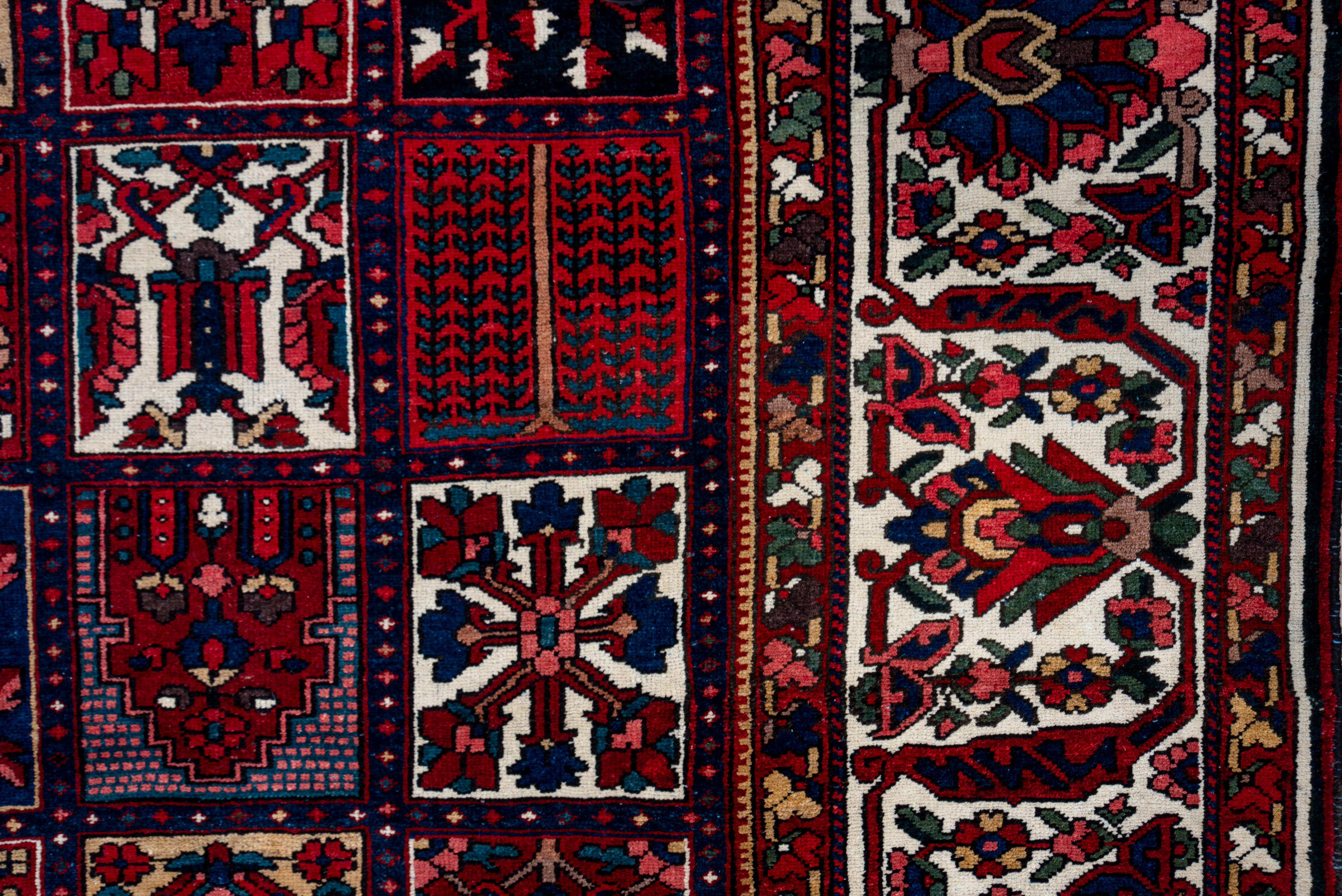 Hand-Knotted Large Antique Persian Bakhtiari Tribal Rug, circa 1930s