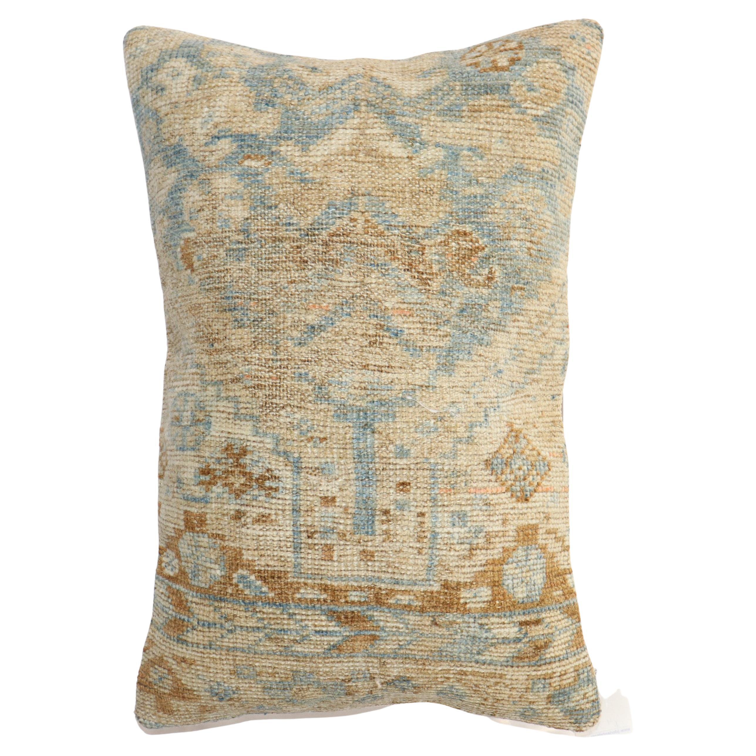 Large Antique Persian Bakshaish Rug Pillow For Sale