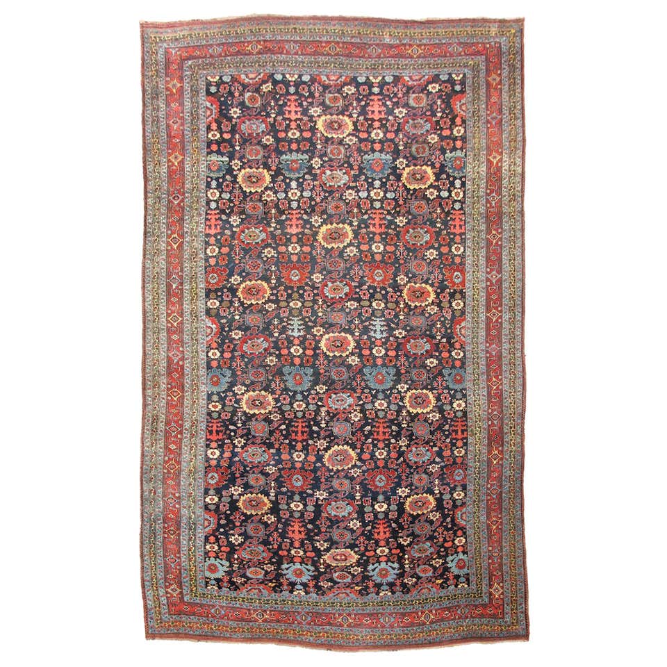 Late of 19th Century Gerrus Design Bidjar Carpet For Sale at 1stDibs