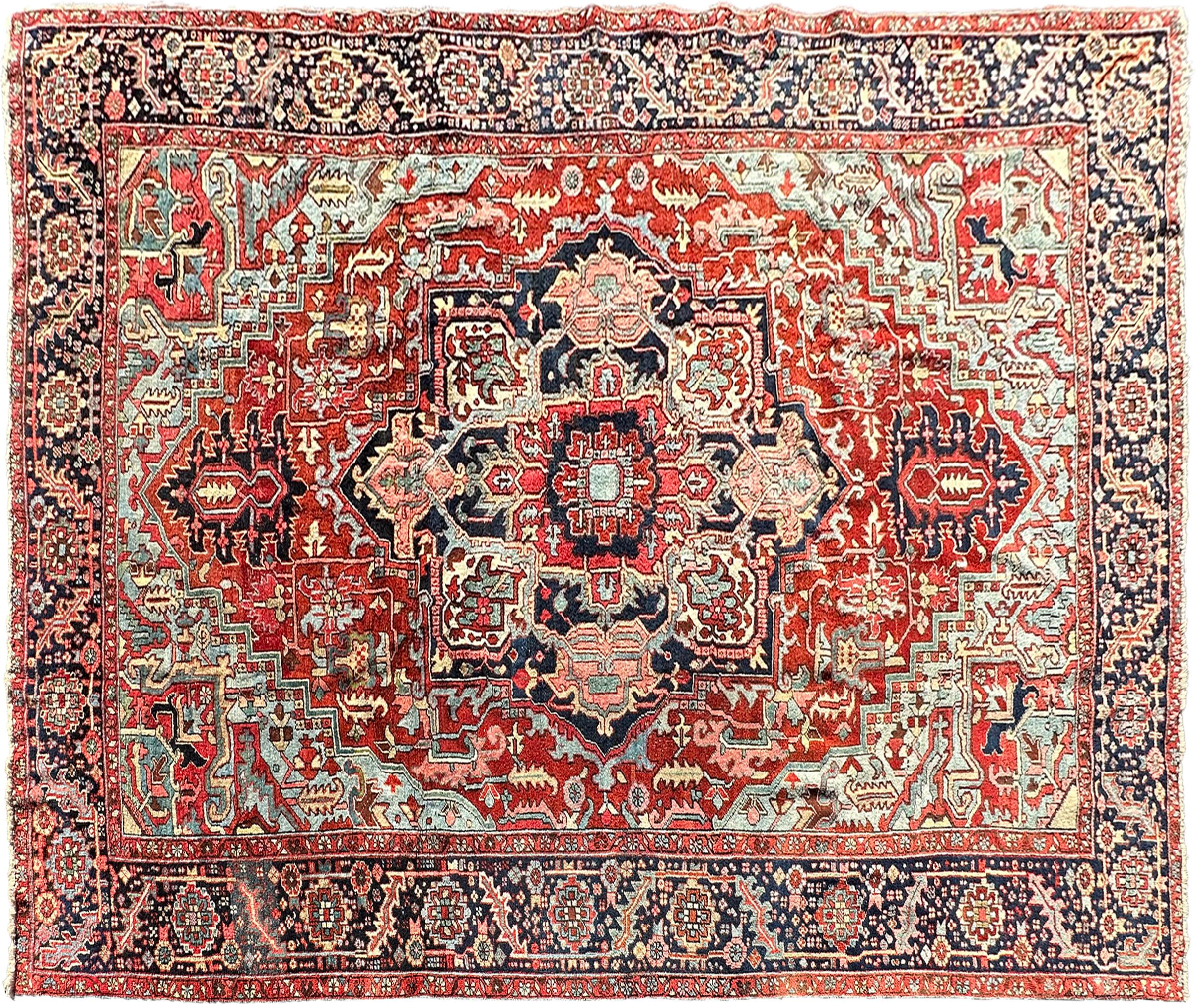 Antique Handmade Rug Carpet Traditional Rug 8x11 Wool Rug 244cm x 325cm

