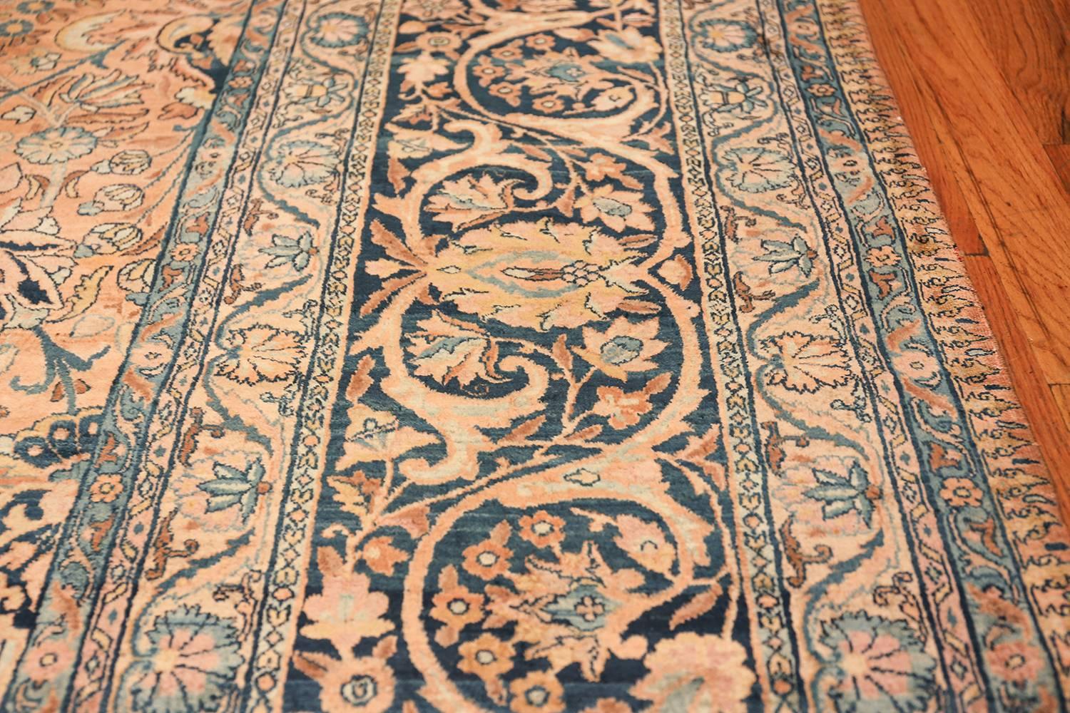 Hand-Knotted Antique Persian Kerman Rug. Size: 11 ft 10 in x 15 ft 6 in For Sale