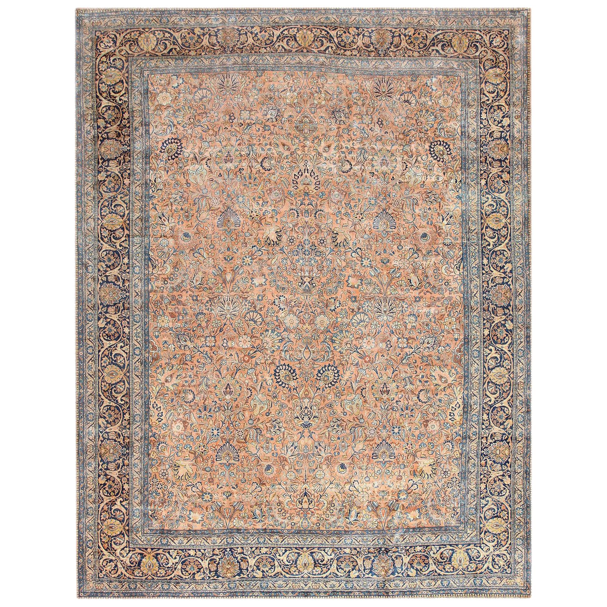 Large Antique Persian Kerman Rug. Size: 11 ft 10 in x 15 ft 6 in