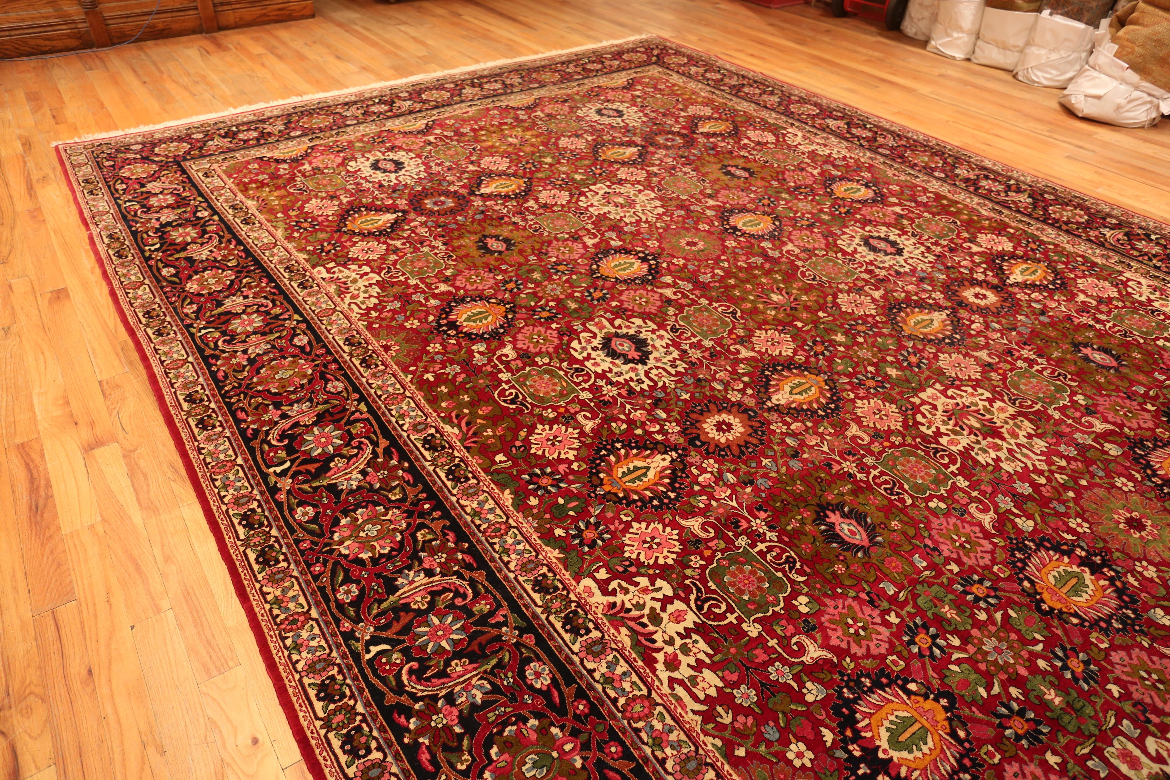 Large Antique Persian Kerman Rug, Country of origin / rug type: Persian rug, Circa date: 1920. Size: 11 ft 10 in x 20 ft (3.61 m x 6.1 m)

