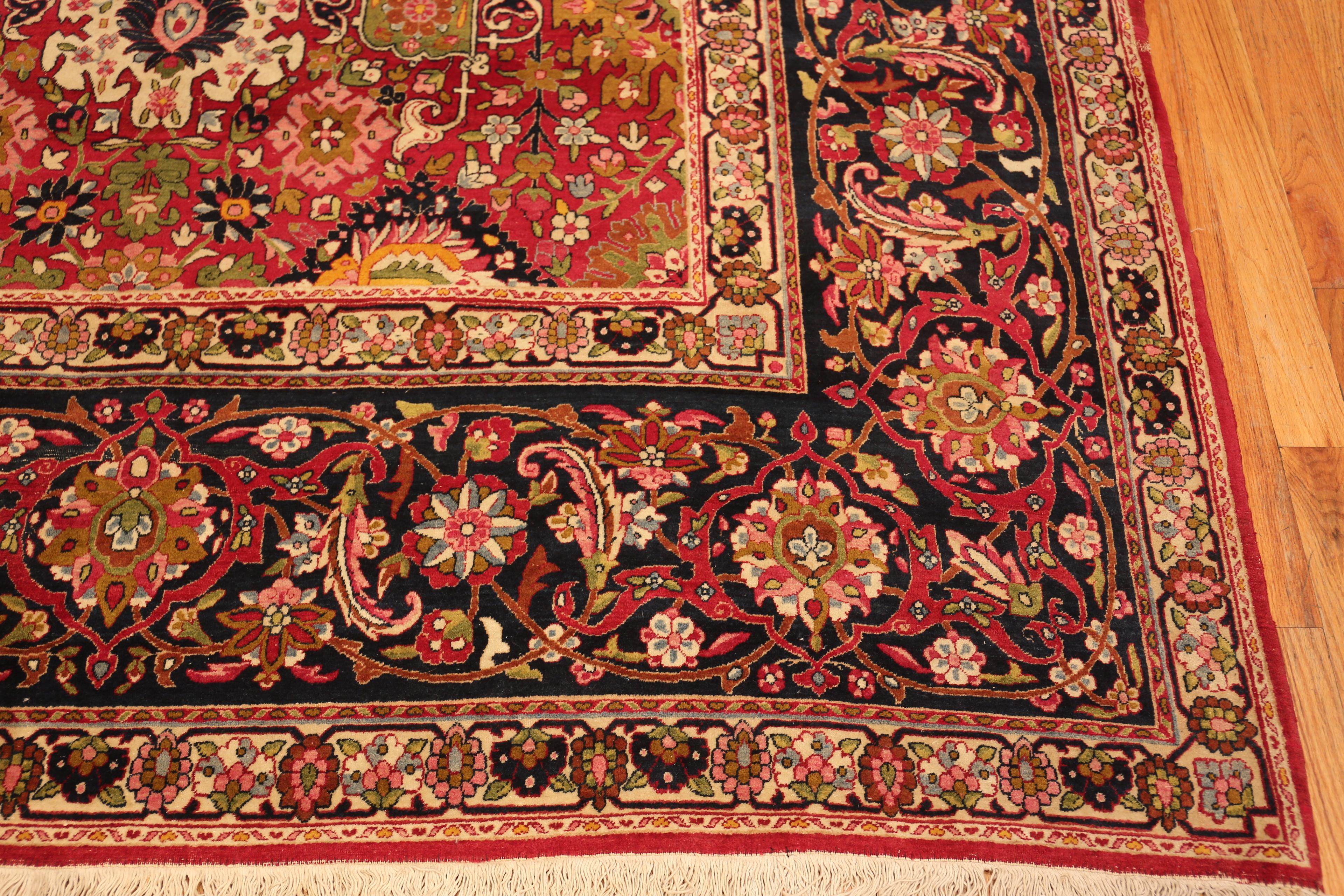 Kirman Antique Persian Kerman Rug. Size: 11 ft 10 in x 20 ft For Sale