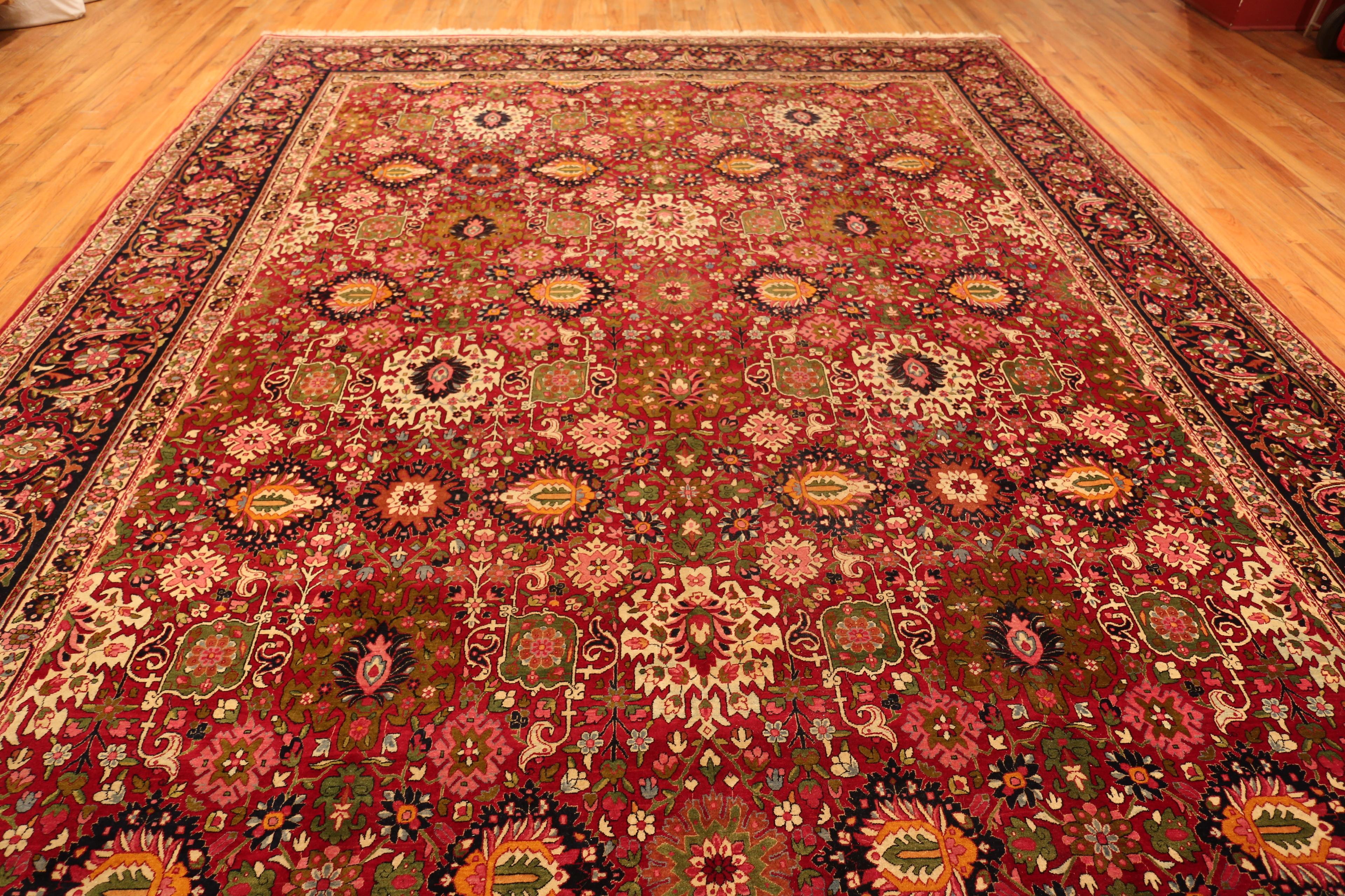 Antique Persian Kerman Rug. Size: 11 ft 10 in x 20 ft For Sale 1