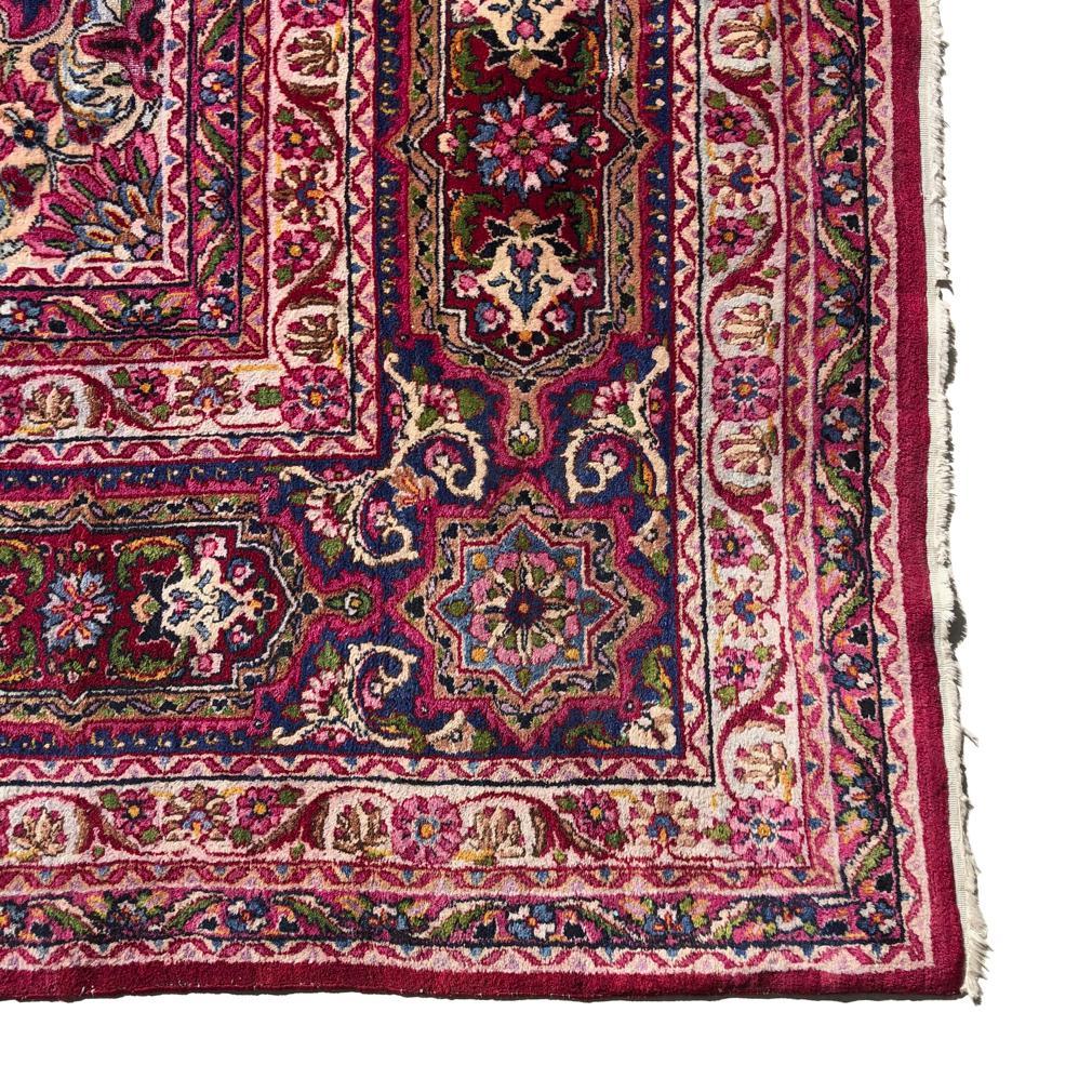 Grande tappeto persiano Kerman antico, Persia centro-meridionale. in vendita 2