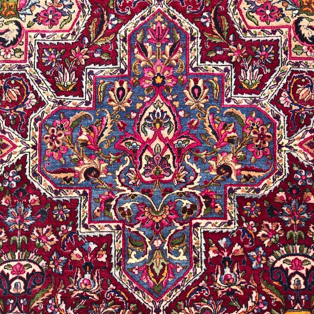 Grande tappeto persiano Kerman antico, Persia centro-meridionale. In condizioni buone in vendita a Point Richmond, CA