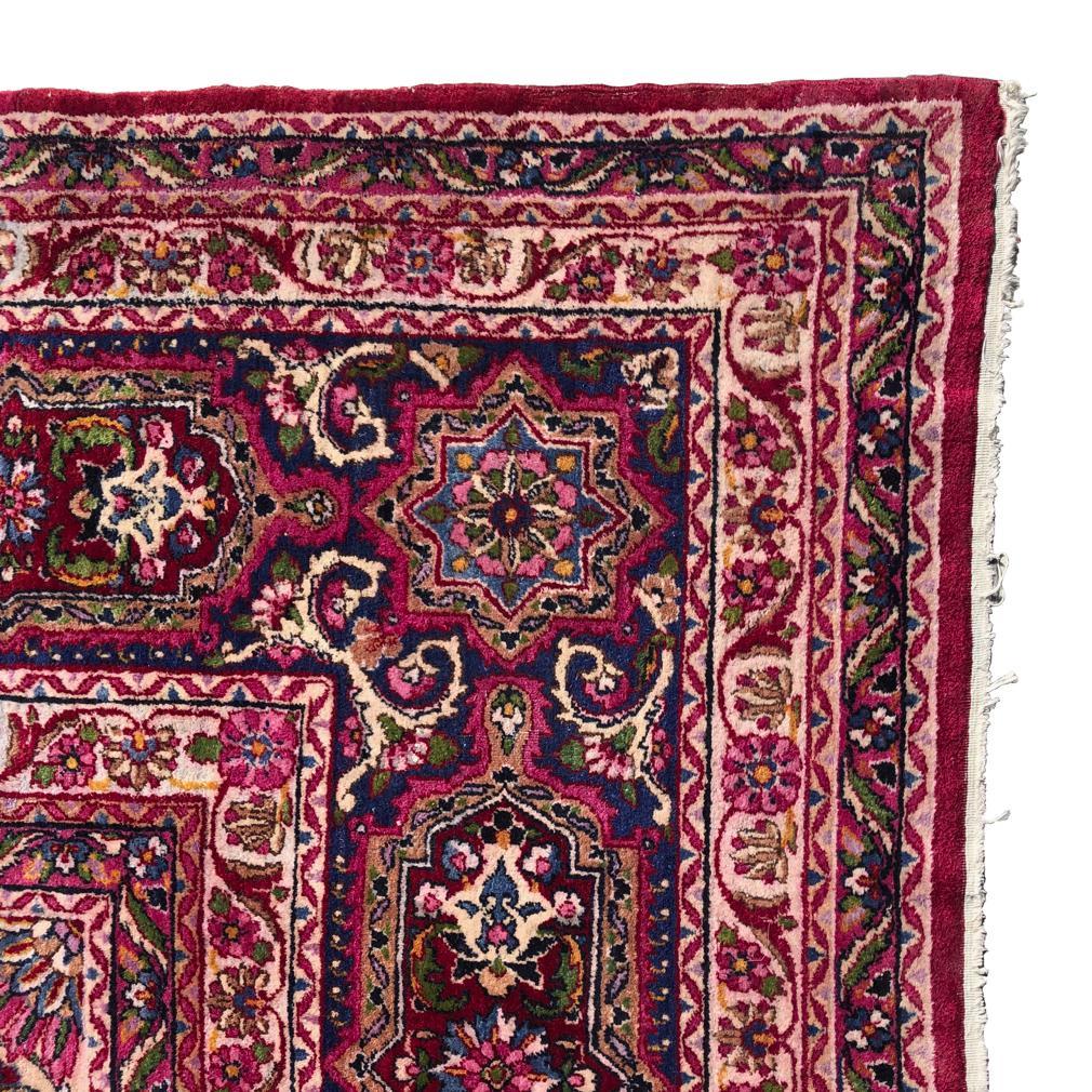 Grande tappeto persiano Kerman antico, Persia centro-meridionale. in vendita 1
