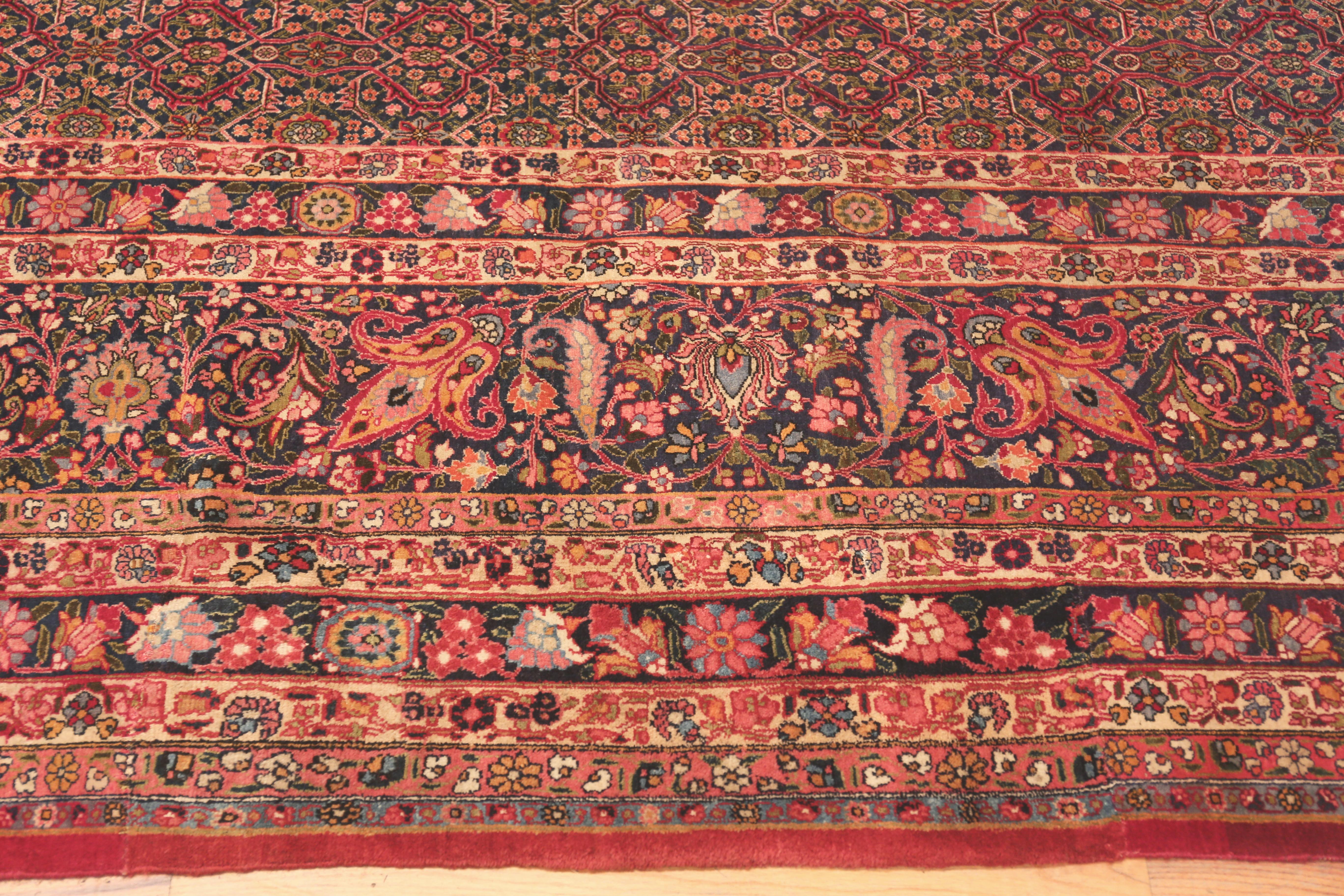 Hand-Knotted Antique Persian Khorassan Rug. 11 ft 5 in x 16 ft 7 in For Sale