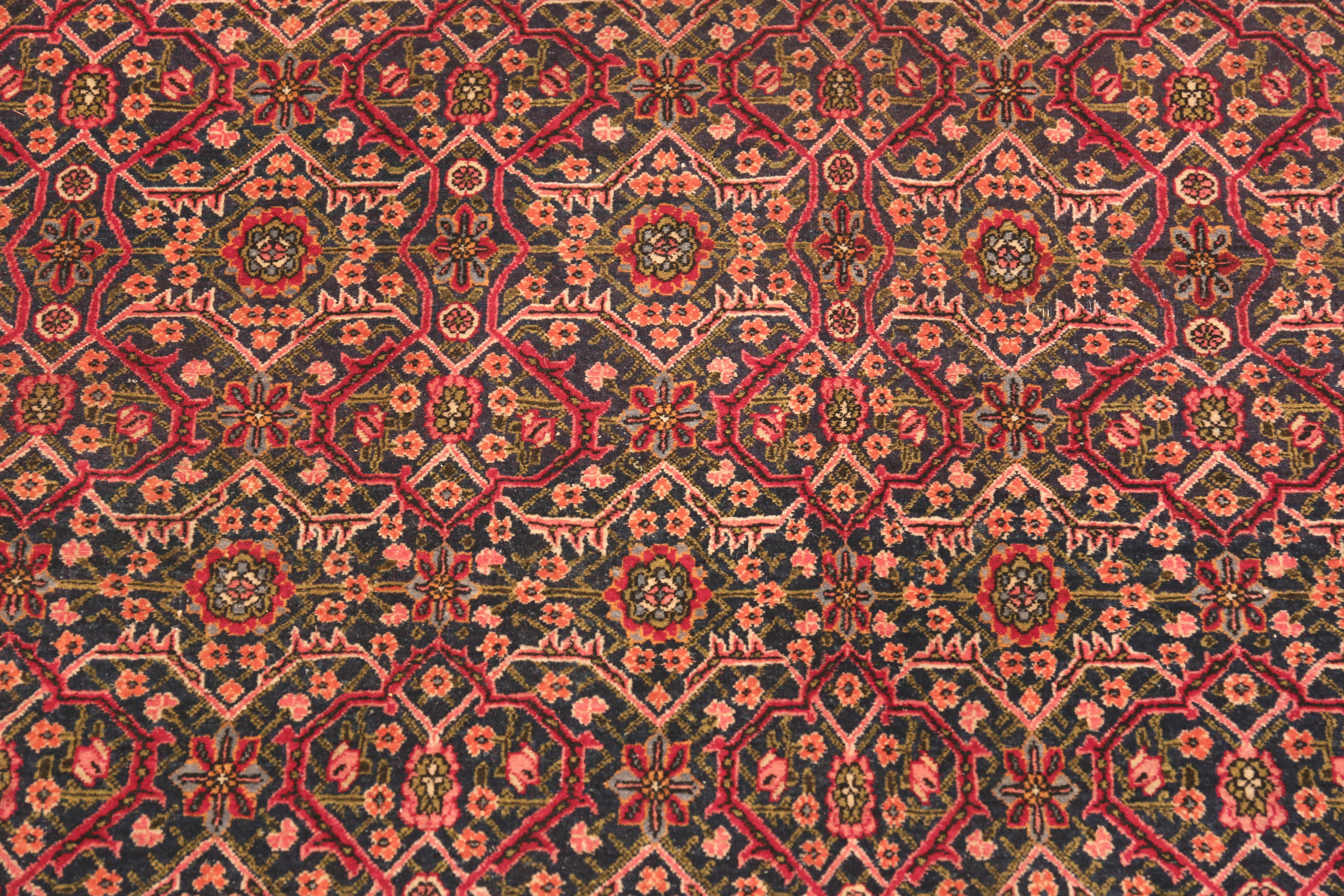 20th Century Large Classic Jewel Tone Color Antique Persian Khorassan Rug 11'5