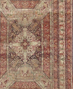 Large Antique Persian Lavar Kerman Large Rug with Incredible Details