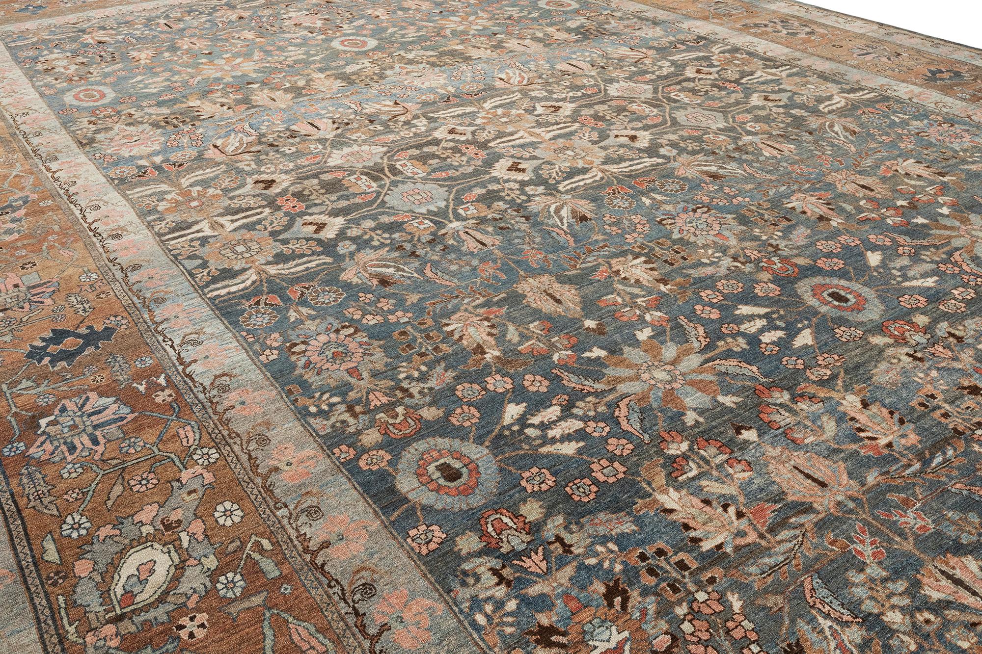 Mid-20th Century Large Antique Persian Malayer Rug For Sale