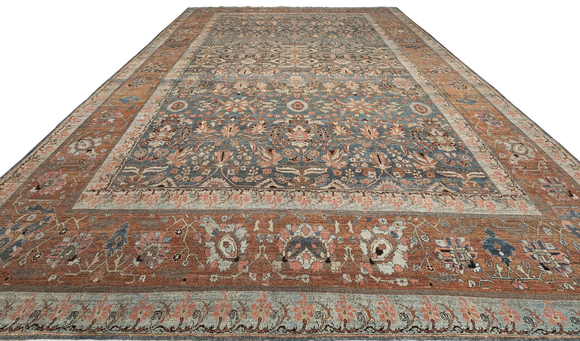 Wool Large Antique Persian Malayer Rug For Sale