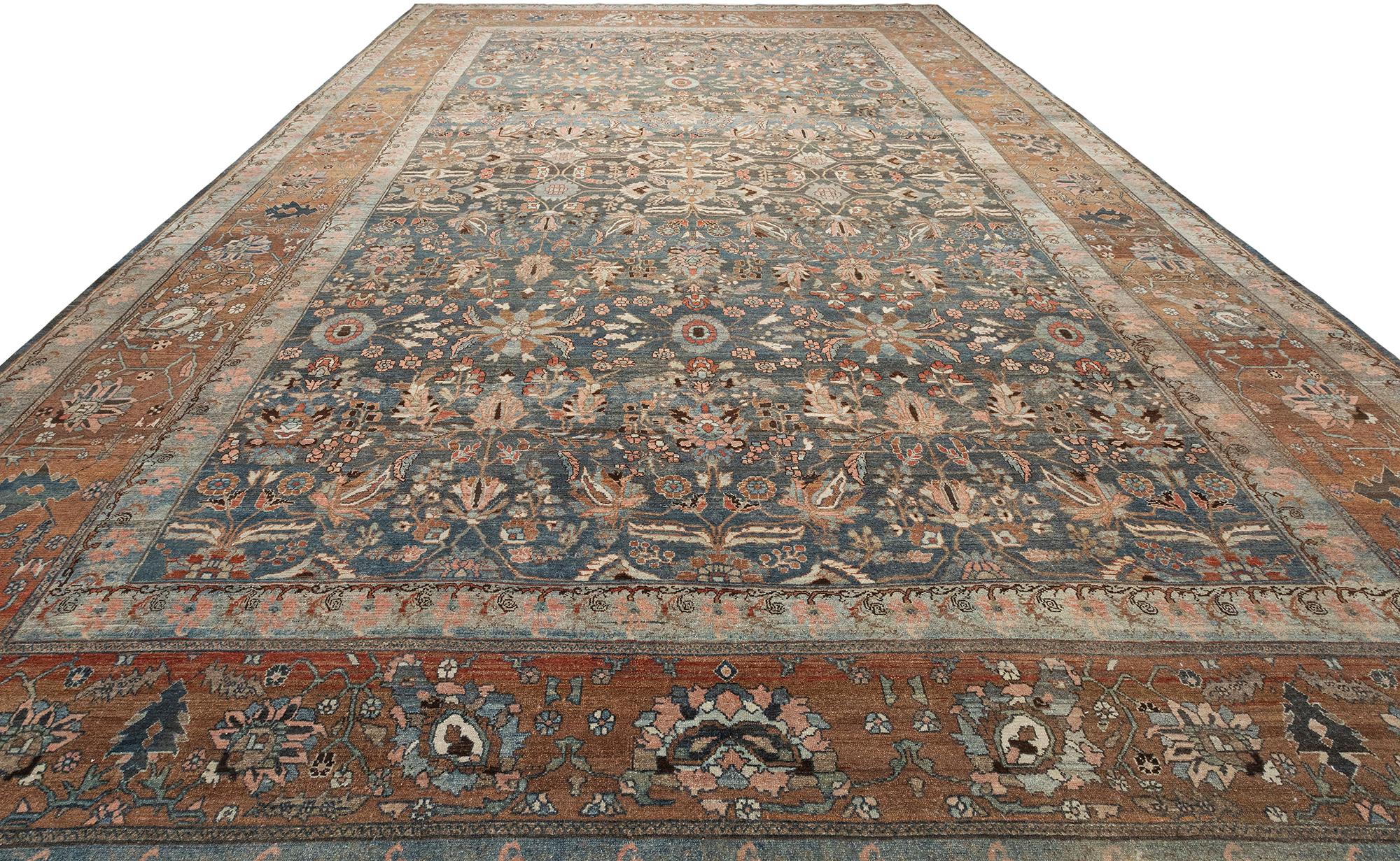 Large Antique Persian Malayer Rug For Sale 1