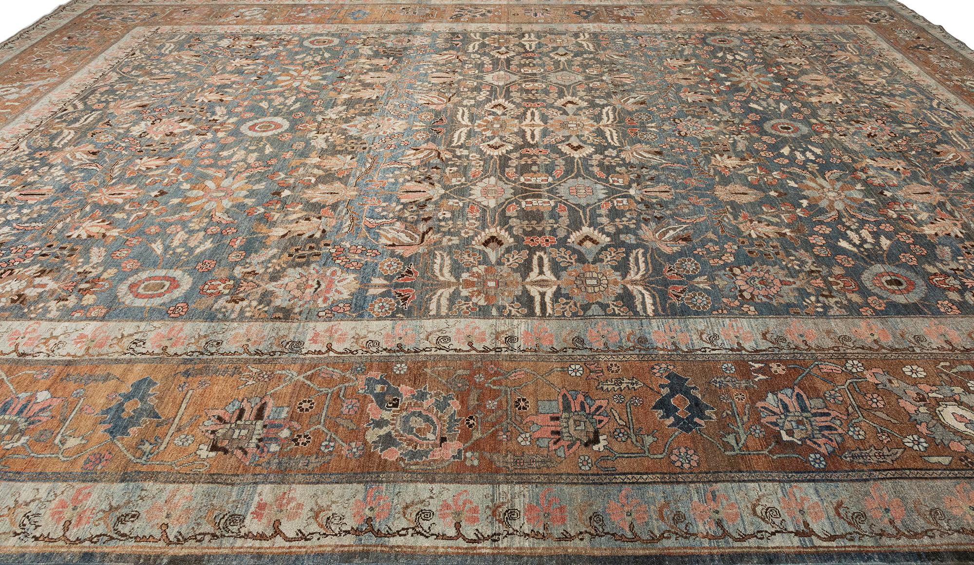 Large Antique Persian Malayer Rug For Sale 2