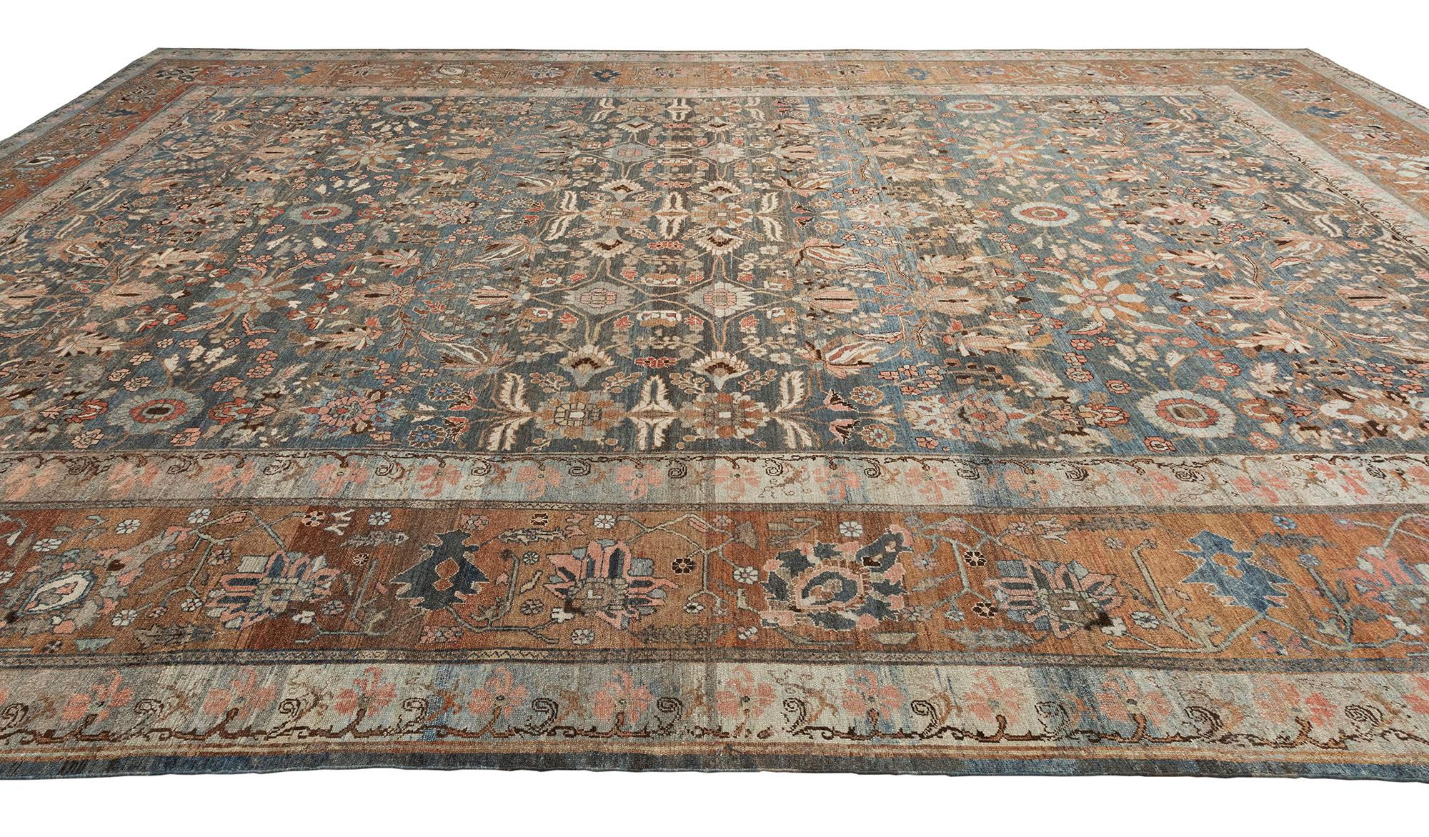 Large Antique Persian Malayer Rug For Sale 3