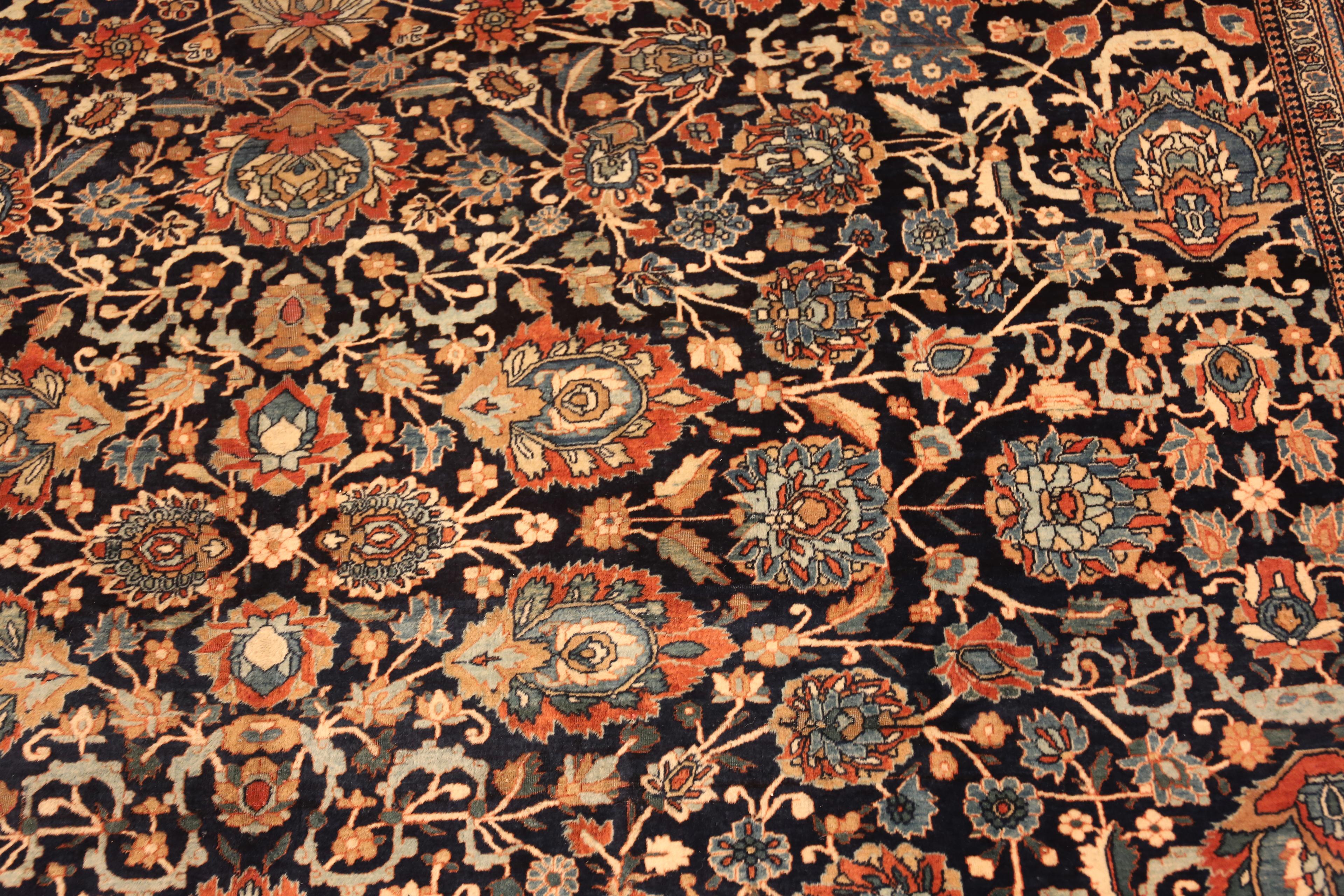 Antiker persischer Mohtasham Kashan Teppich. 11 Fuß x 18 Fuß 9 Zoll  (Handgeknüpft) im Angebot