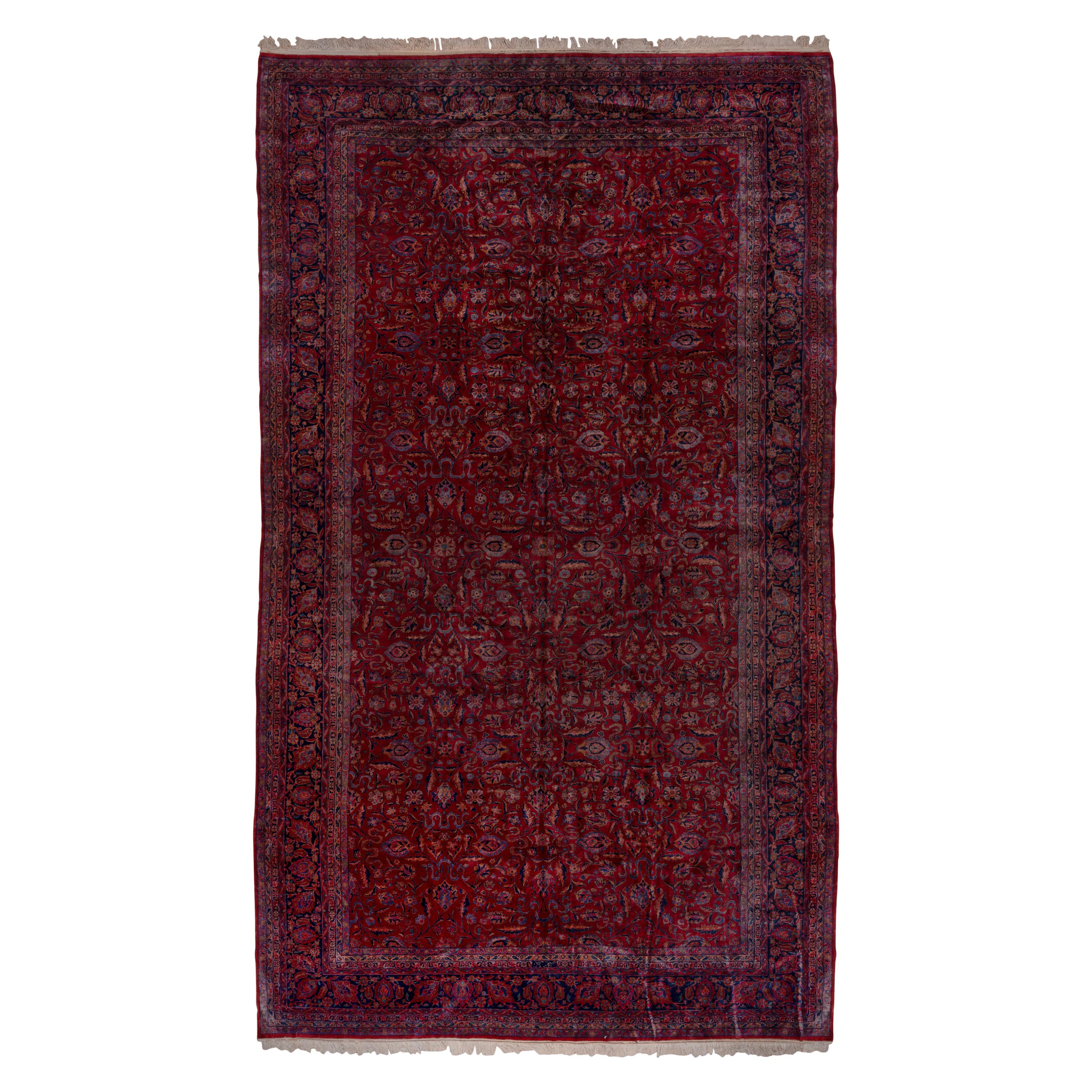 Rare Antique Silk Persian Souf Kashan Carpet at 1stDibs