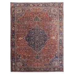Large Antique Persian Rug Antique Persian Farahan Oversized Persian Rug